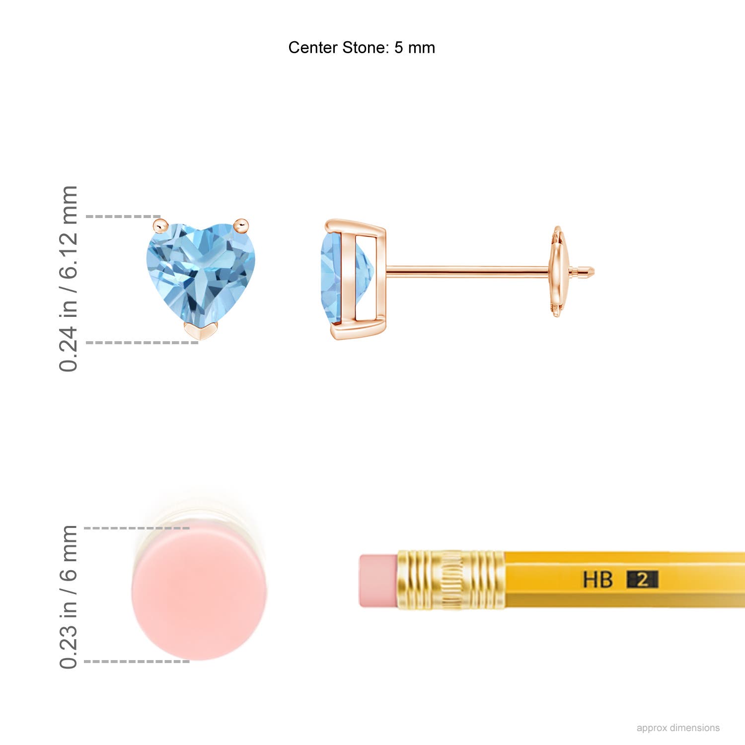 A - Swiss Blue Topaz / 1.2 CT / 14 KT Rose Gold