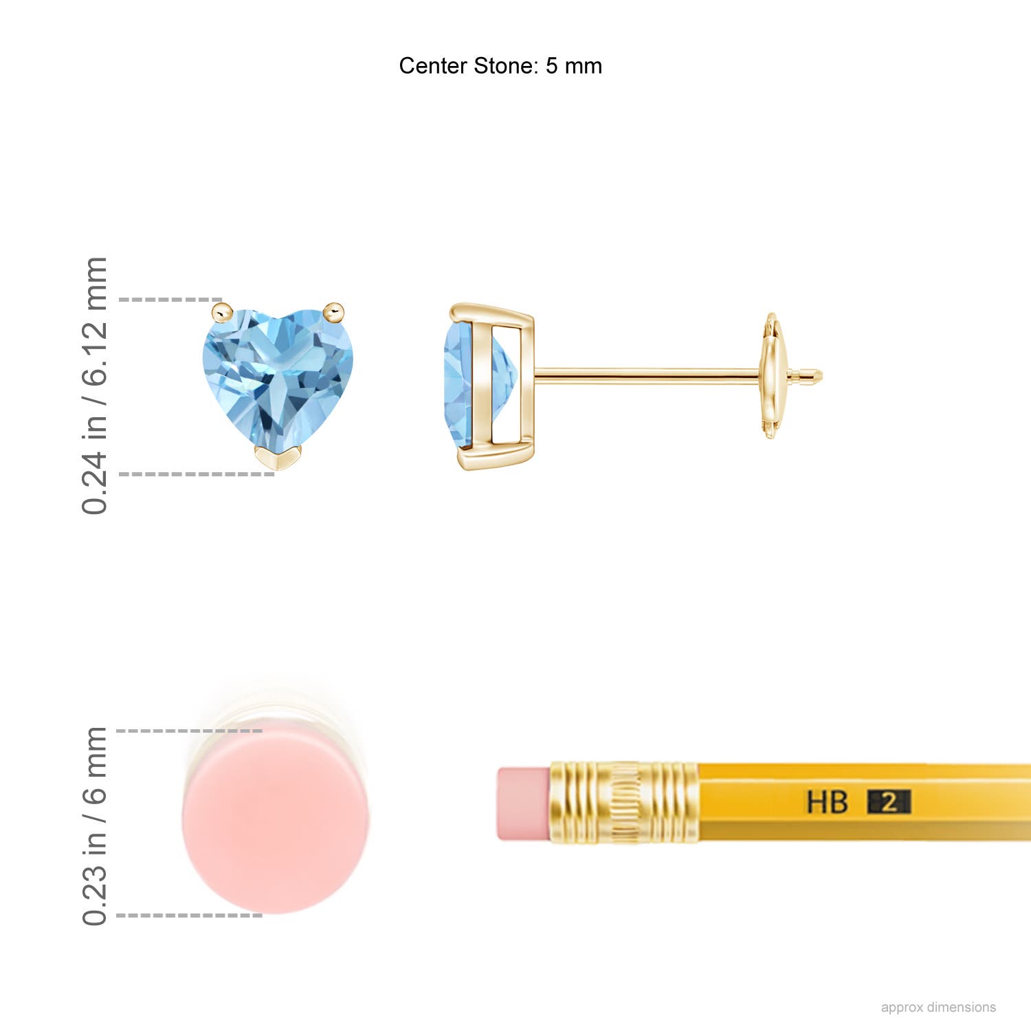 A - Swiss Blue Topaz / 1.2 CT / 14 KT Yellow Gold