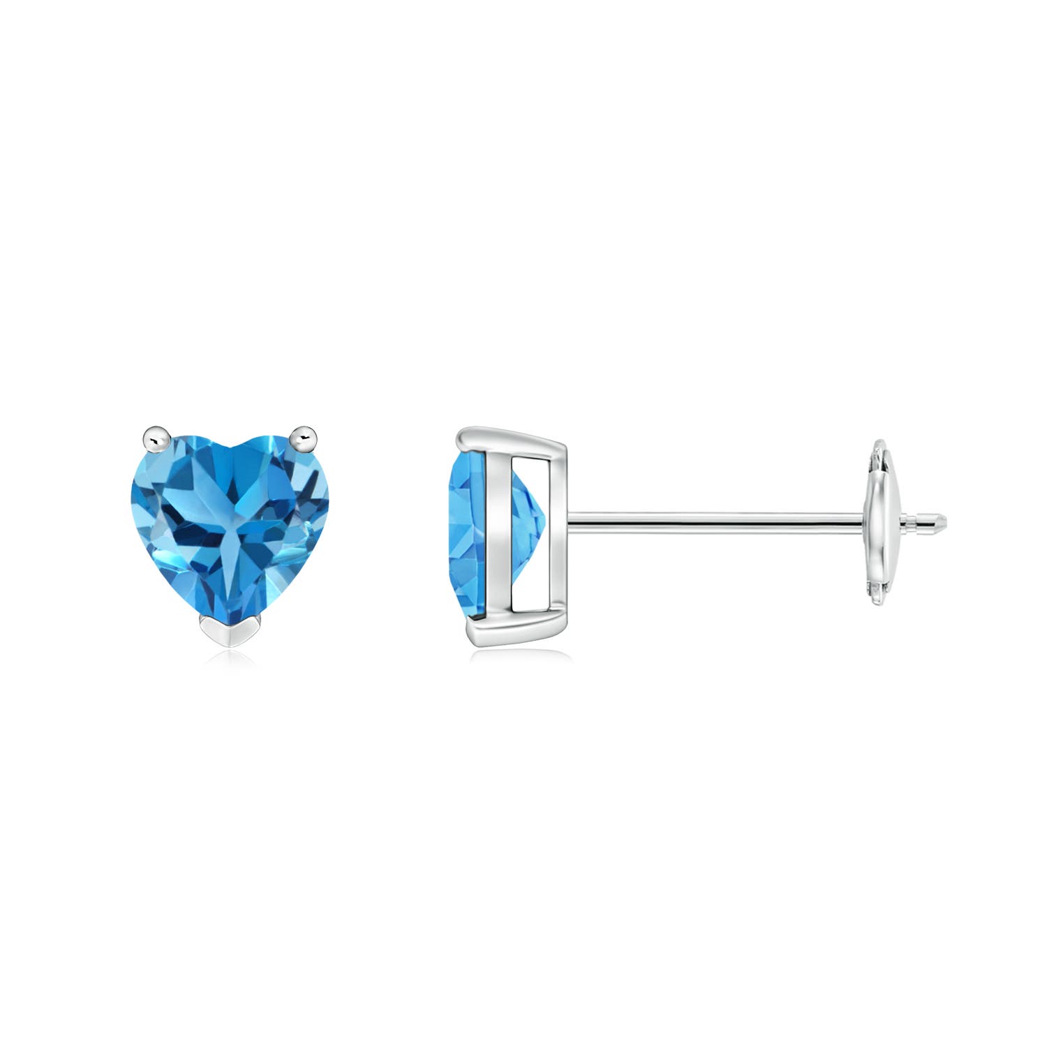 AAA - Swiss Blue Topaz / 1.2 CT / 14 KT White Gold