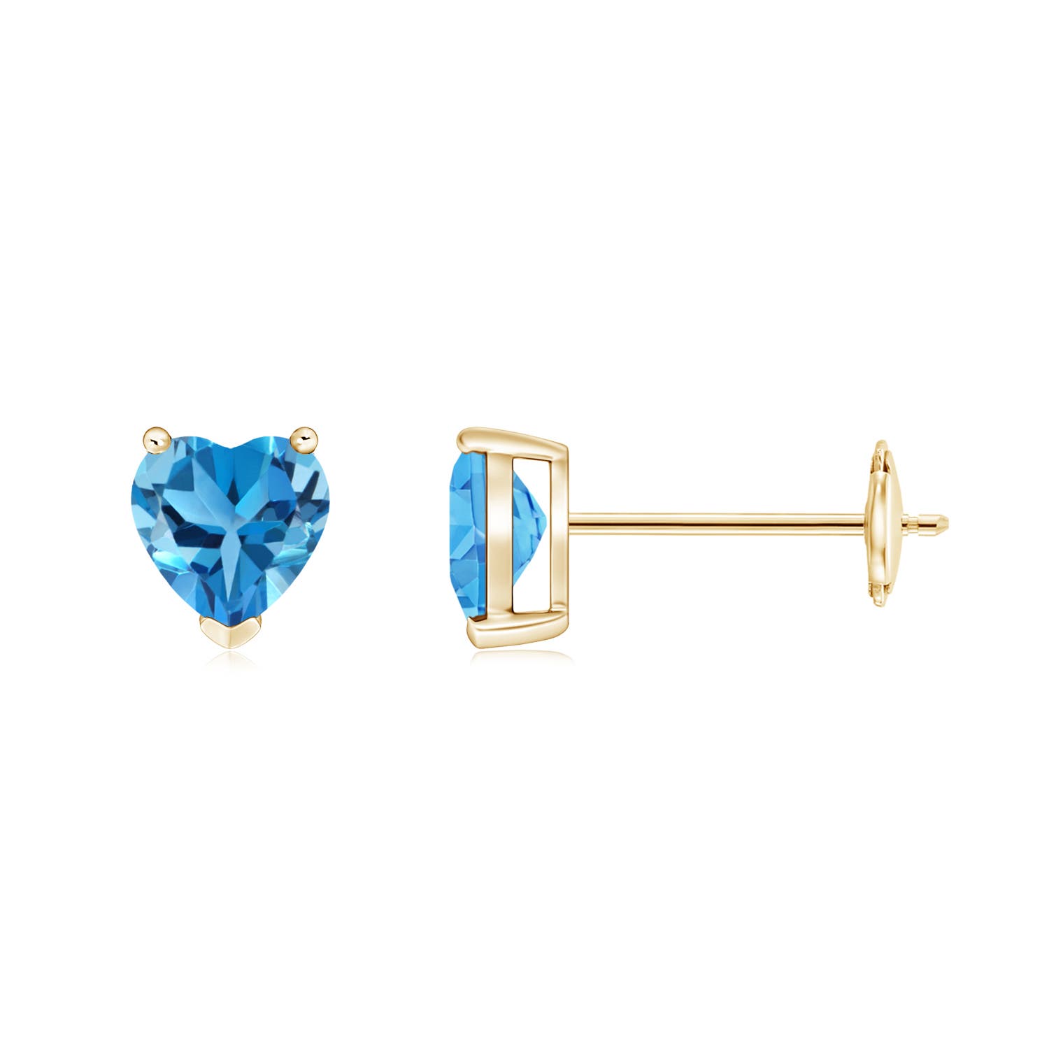 AAA - Swiss Blue Topaz / 1.2 CT / 14 KT Yellow Gold