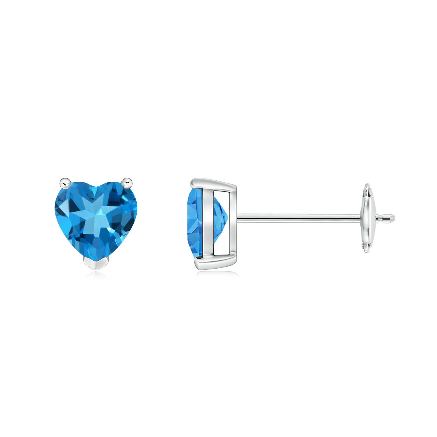 AAAA - Swiss Blue Topaz / 1.2 CT / 14 KT White Gold