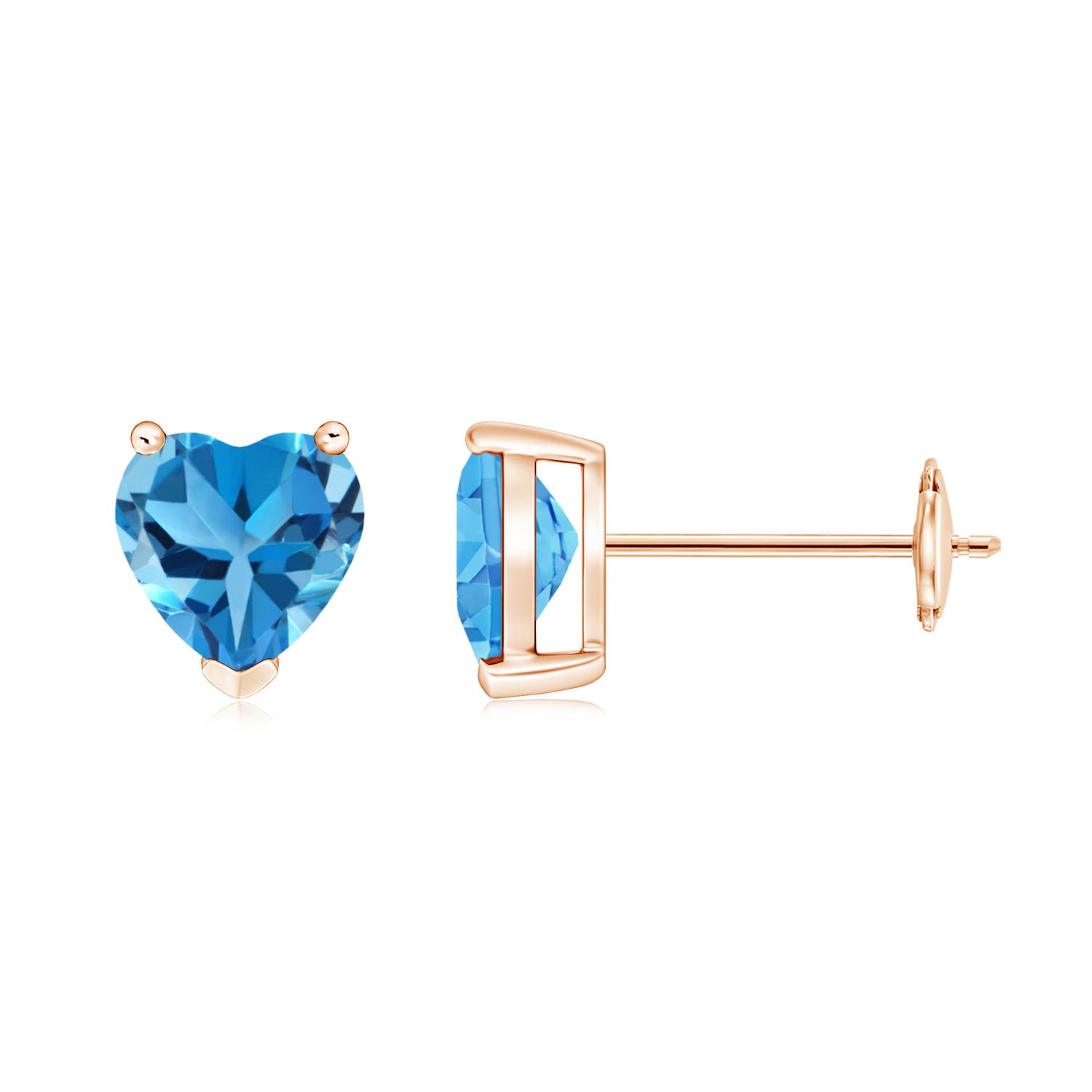 AAA - Swiss Blue Topaz / 1.84 CT / 14 KT Rose Gold