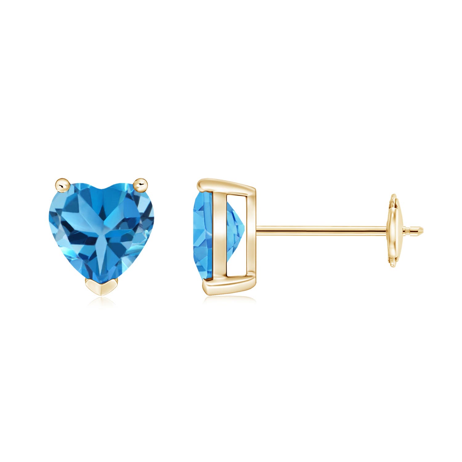 AAA - Swiss Blue Topaz / 1.84 CT / 14 KT Yellow Gold