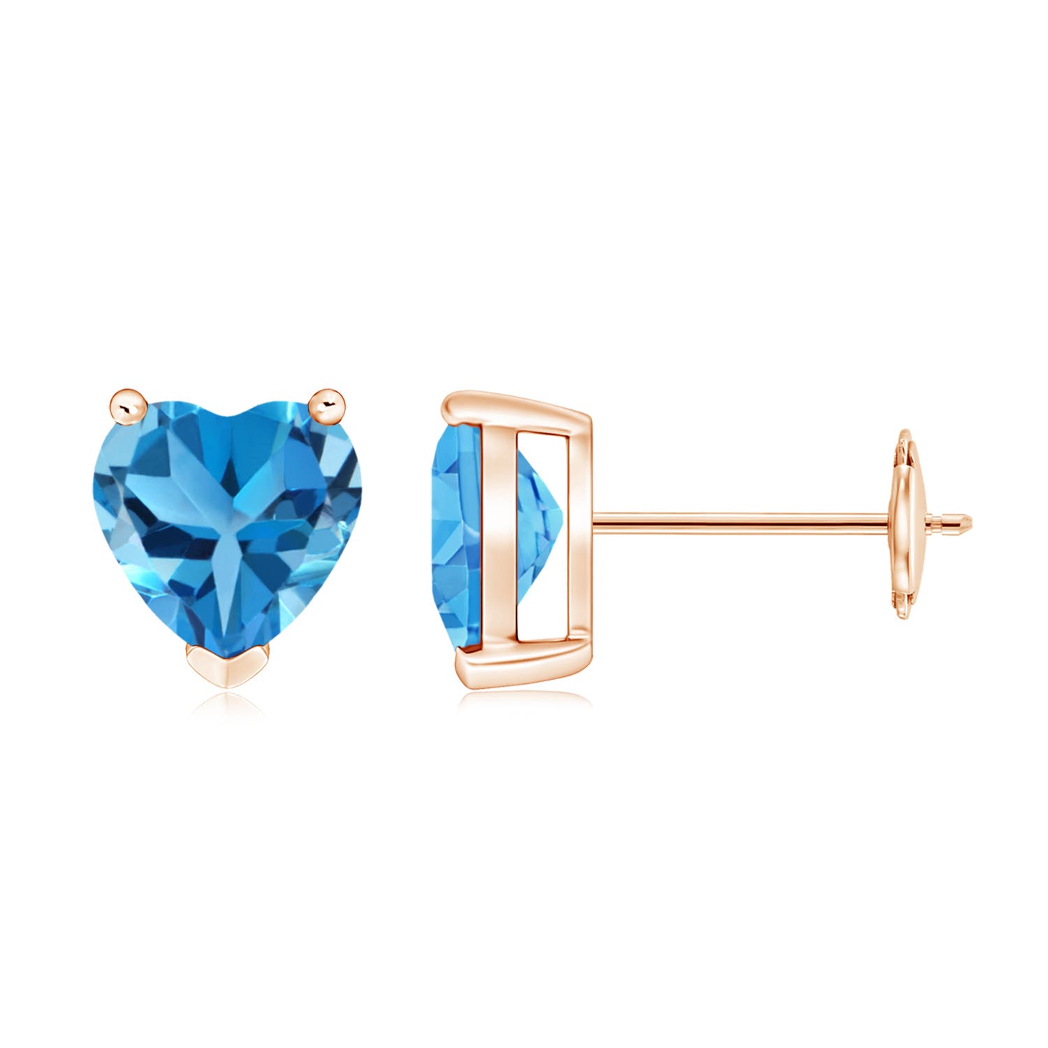 AAA - Swiss Blue Topaz / 2.96 CT / 14 KT Rose Gold