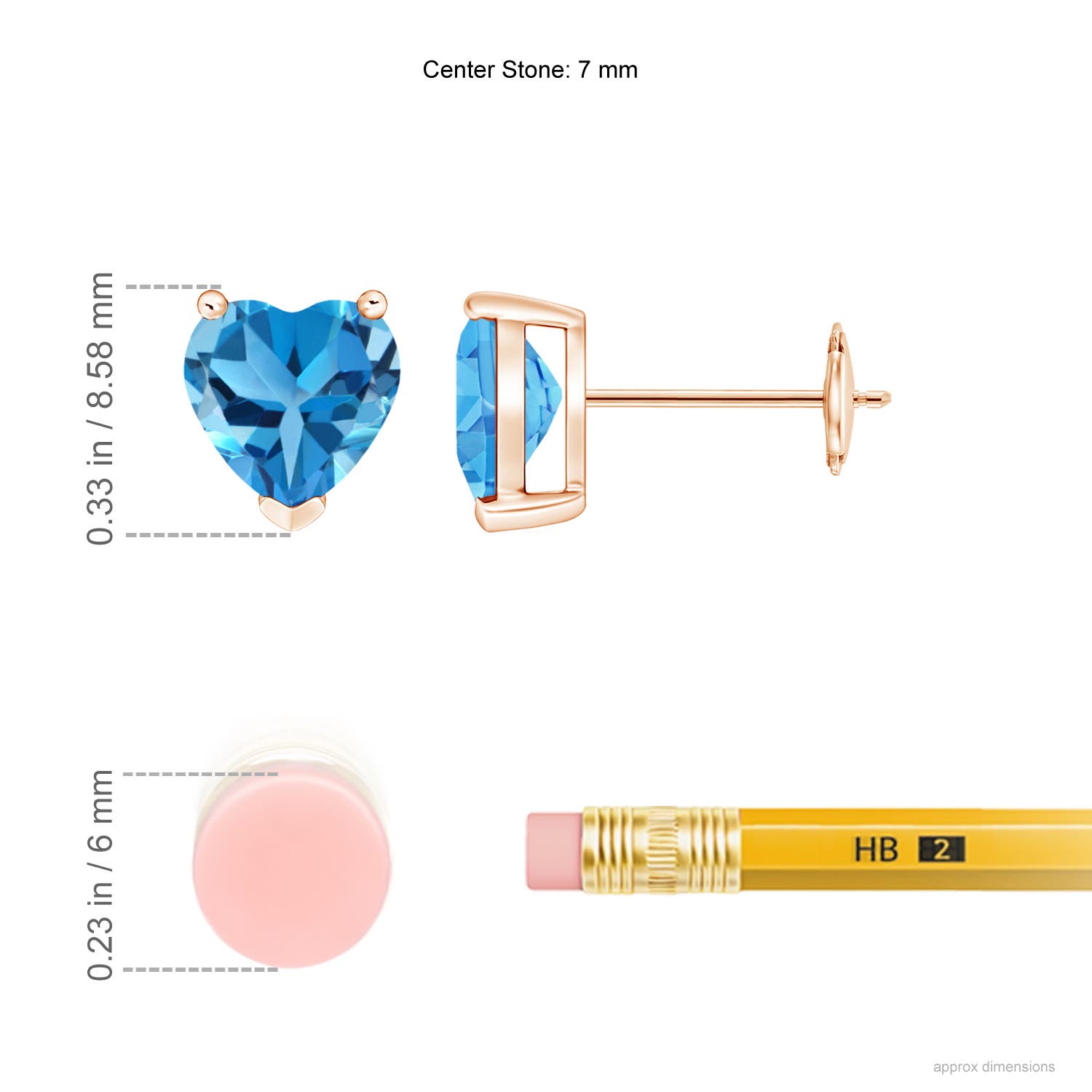 AAA - Swiss Blue Topaz / 2.96 CT / 14 KT Rose Gold