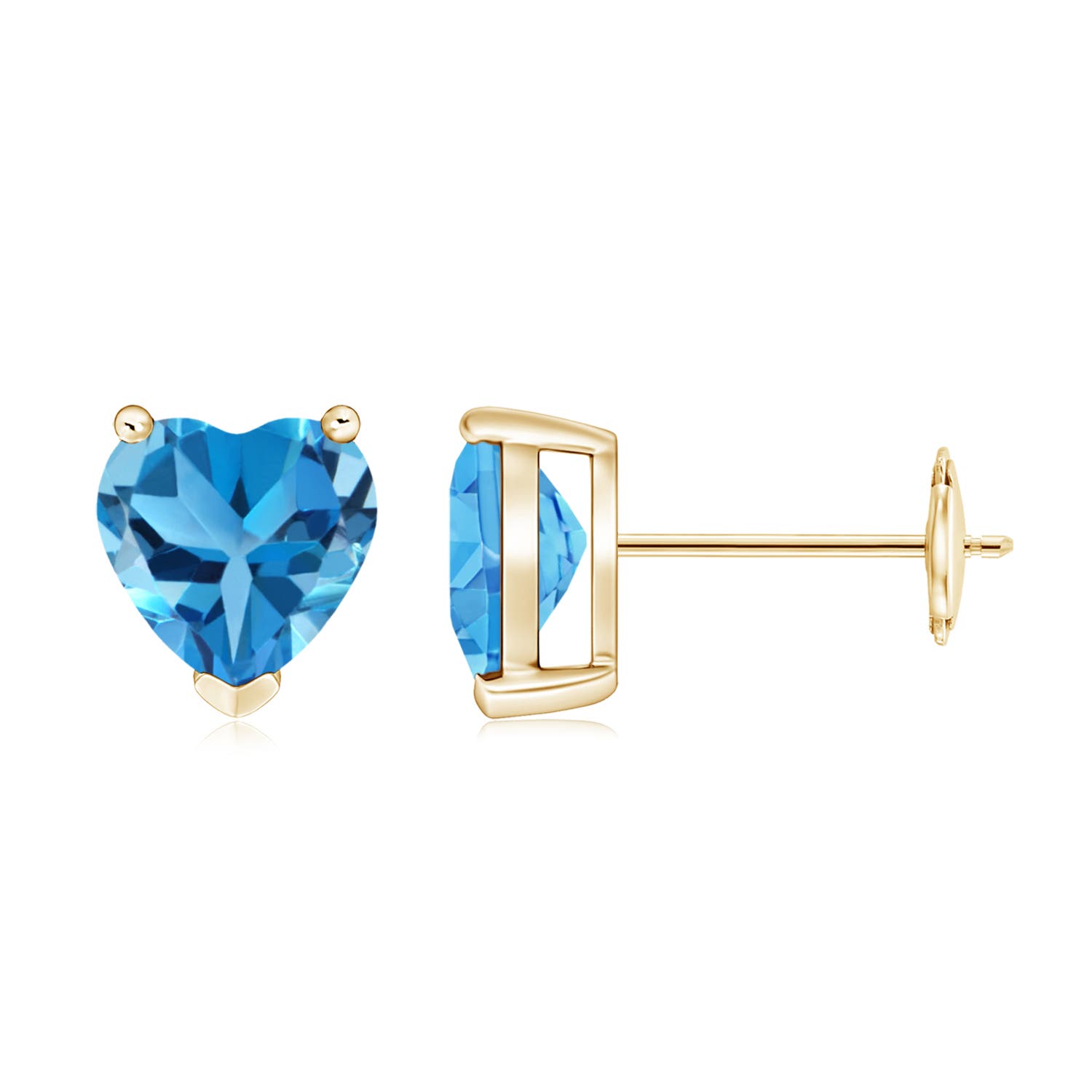 AAA - Swiss Blue Topaz / 2.96 CT / 14 KT Yellow Gold