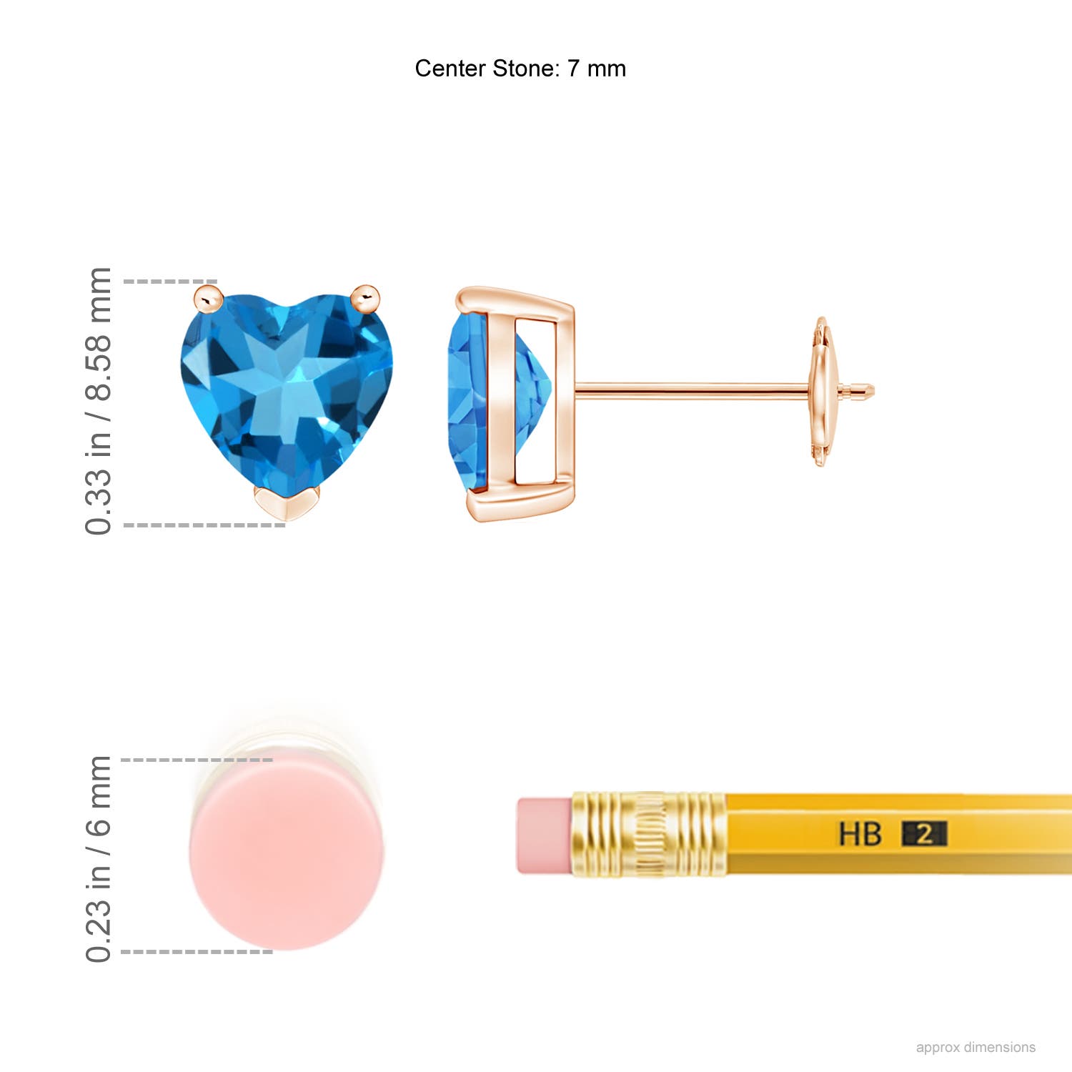 AAAA - Swiss Blue Topaz / 2.96 CT / 14 KT Rose Gold