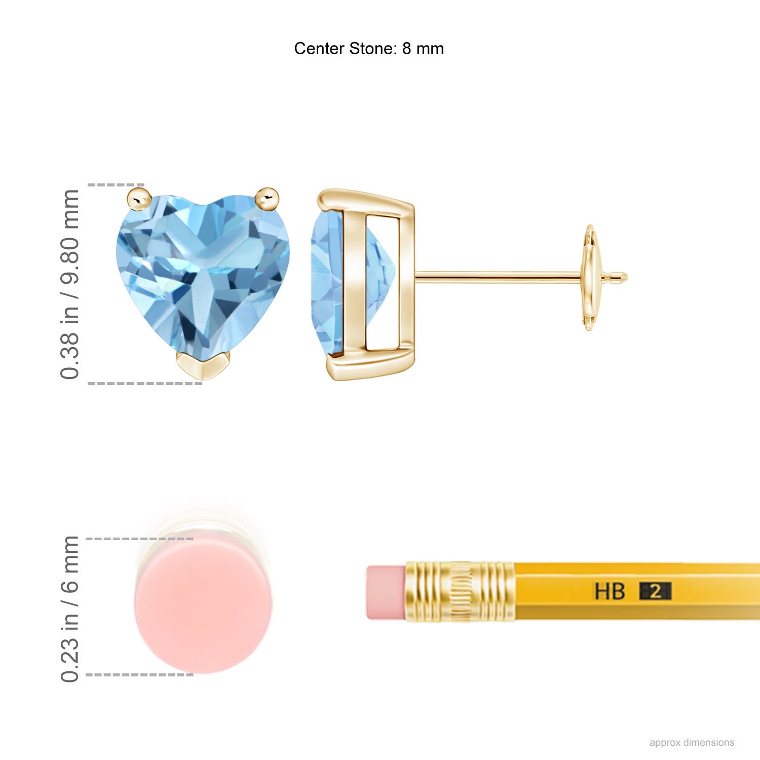 A - Swiss Blue Topaz / 4.2 CT / 14 KT Yellow Gold