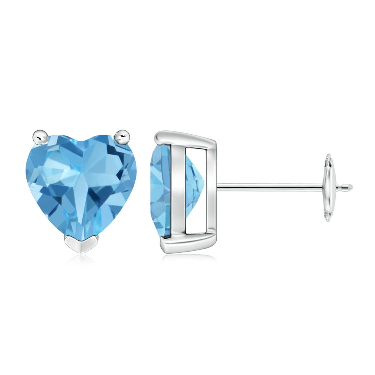 AA - Swiss Blue Topaz / 4.2 CT / 14 KT White Gold