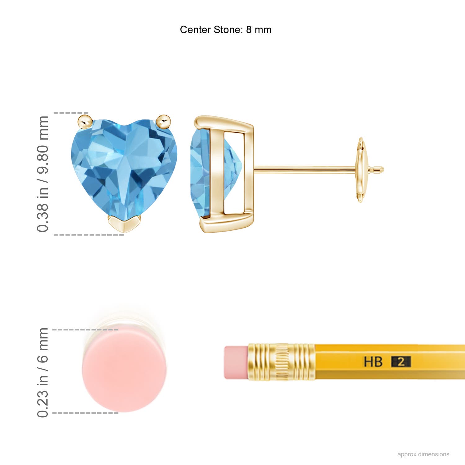 AA - Swiss Blue Topaz / 4.2 CT / 14 KT Yellow Gold