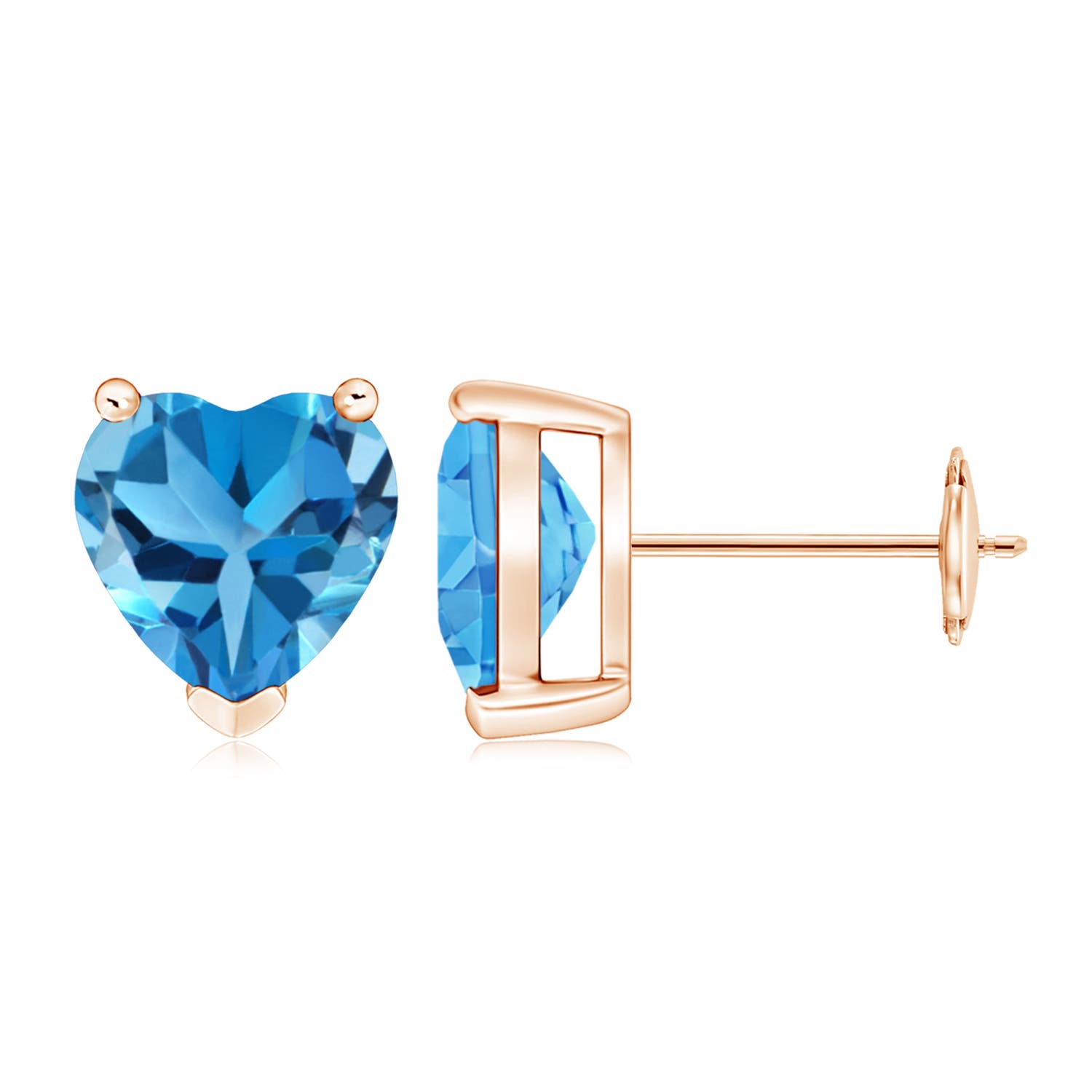 AAA - Swiss Blue Topaz / 4.2 CT / 14 KT Rose Gold