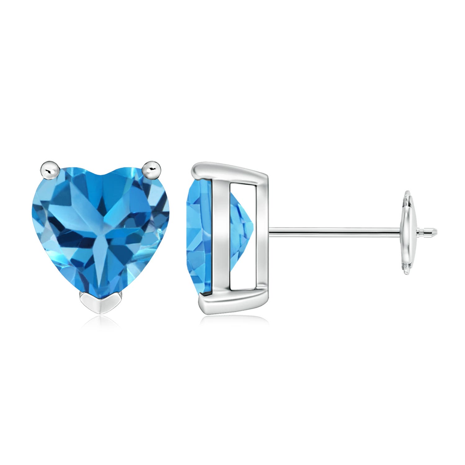 AAA - Swiss Blue Topaz / 4.2 CT / 14 KT White Gold