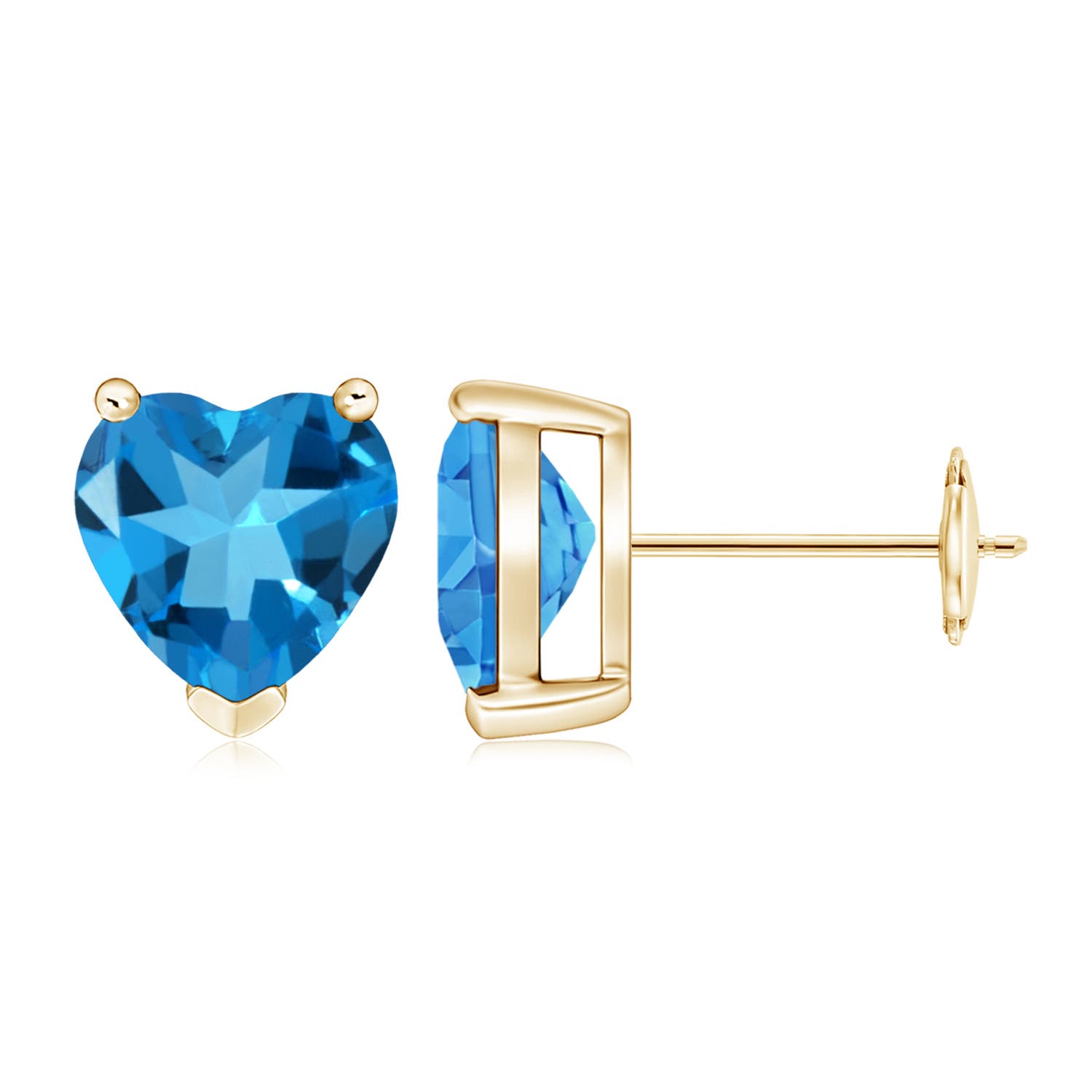 AAAA - Swiss Blue Topaz / 4.2 CT / 14 KT Yellow Gold