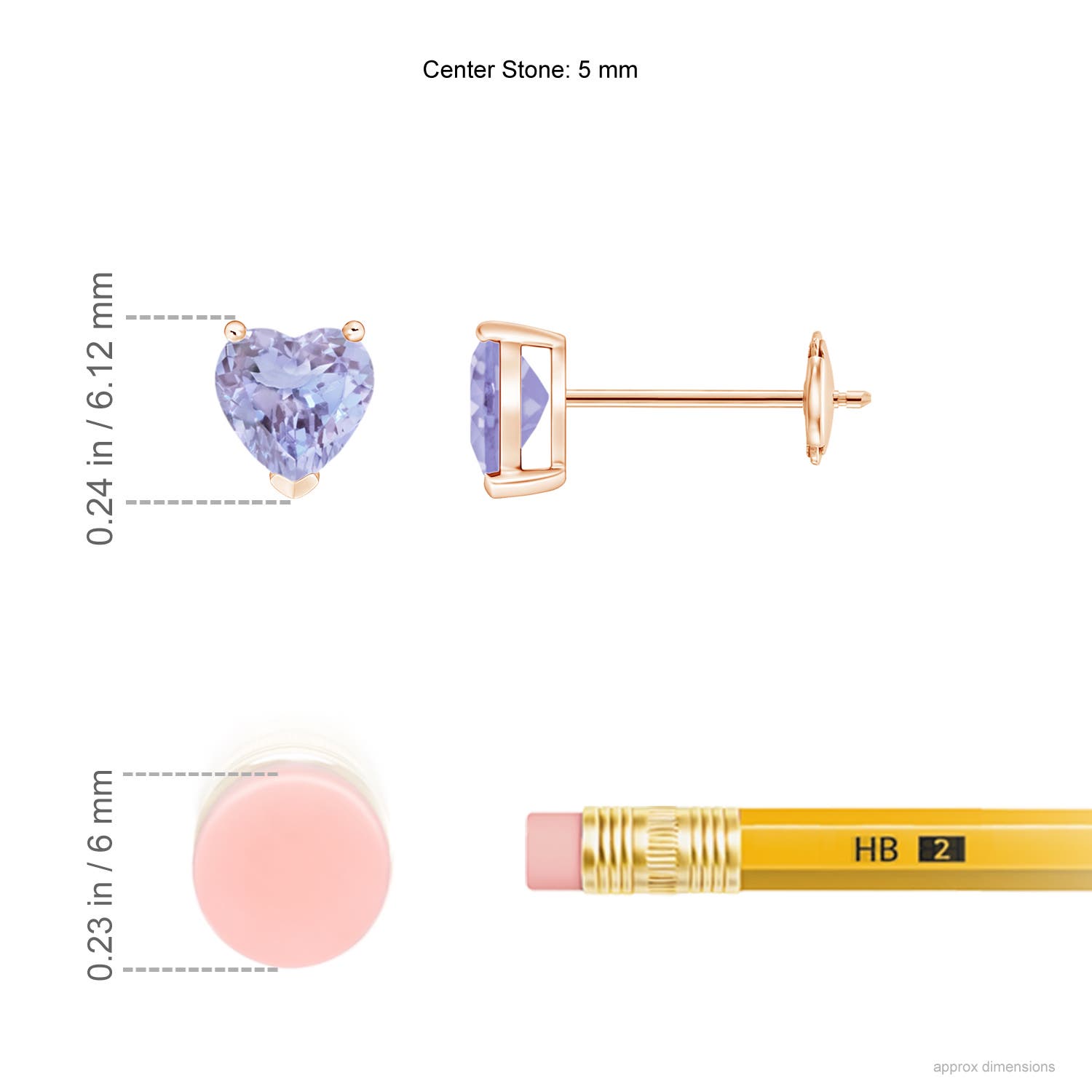 A - Tanzanite / 0.8 CT / 14 KT Rose Gold