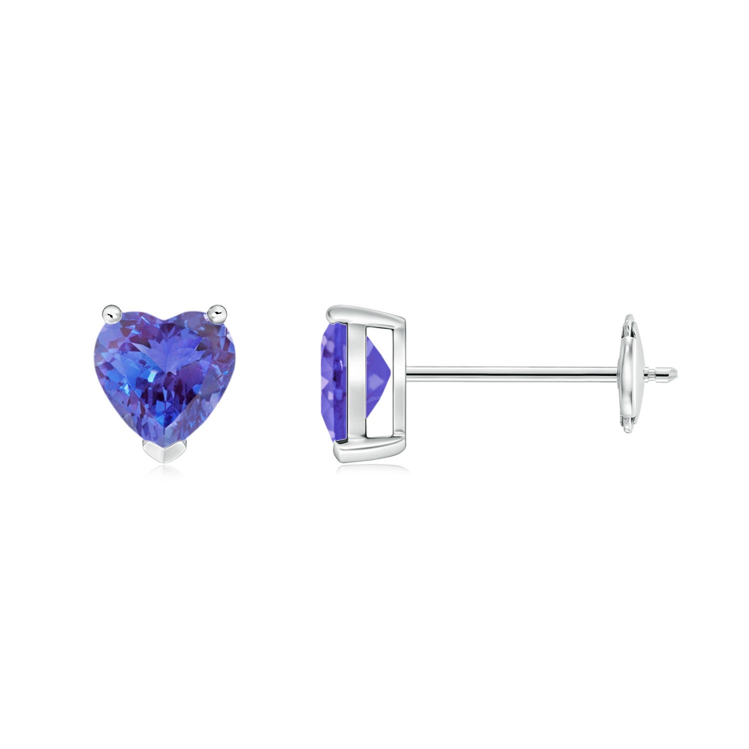 AAA - Tanzanite / 0.8 CT / 14 KT White Gold