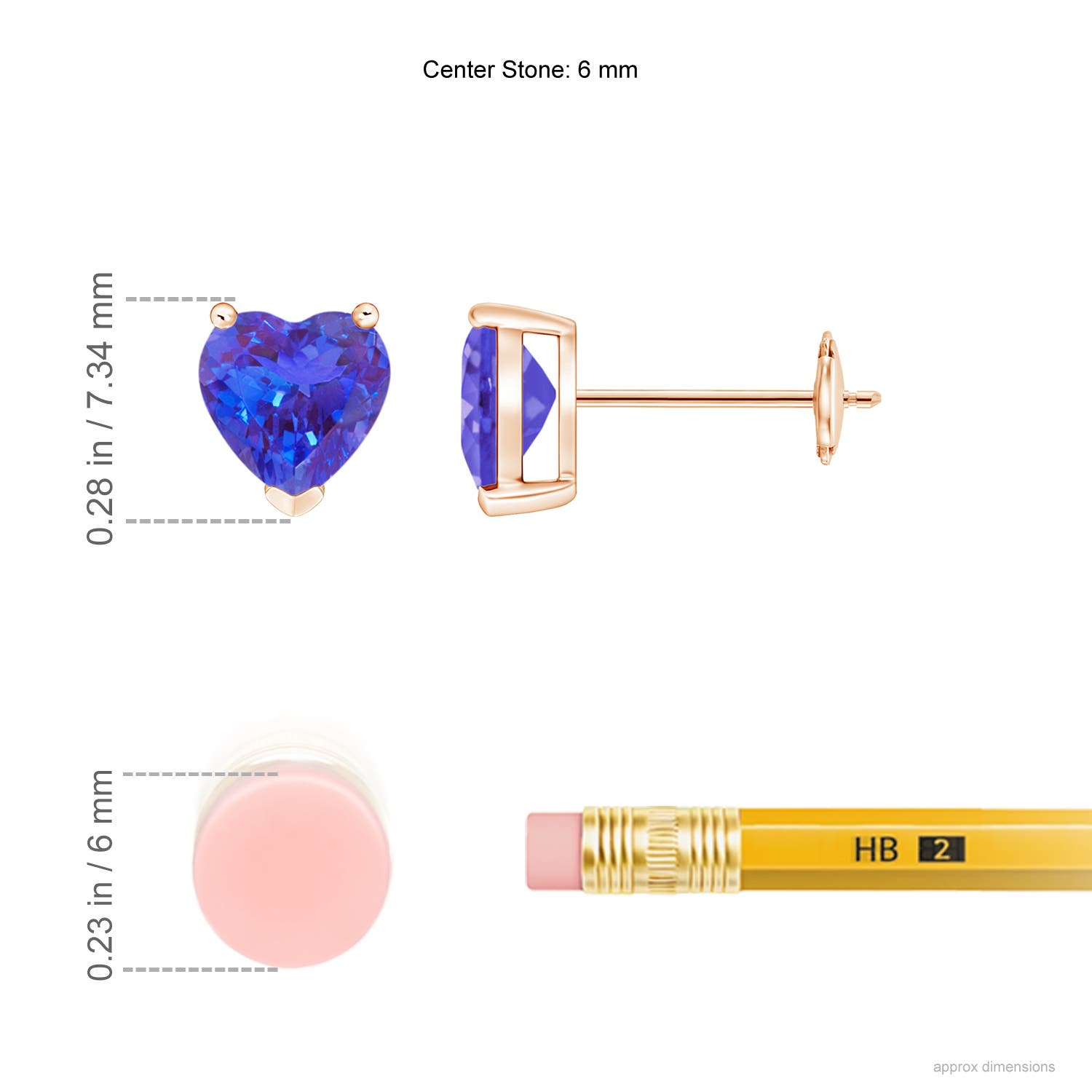 AAA - Tanzanite / 1.6 CT / 14 KT Rose Gold