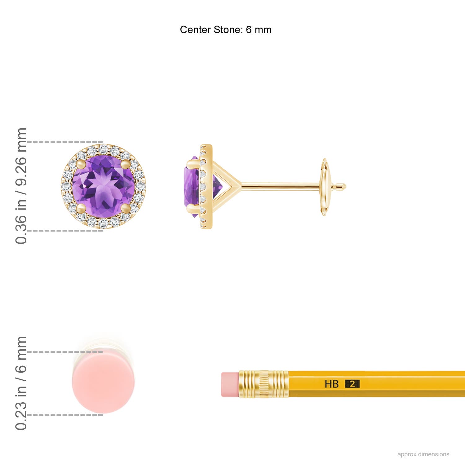 A - Amethyst / 1.84 CT / 14 KT Yellow Gold