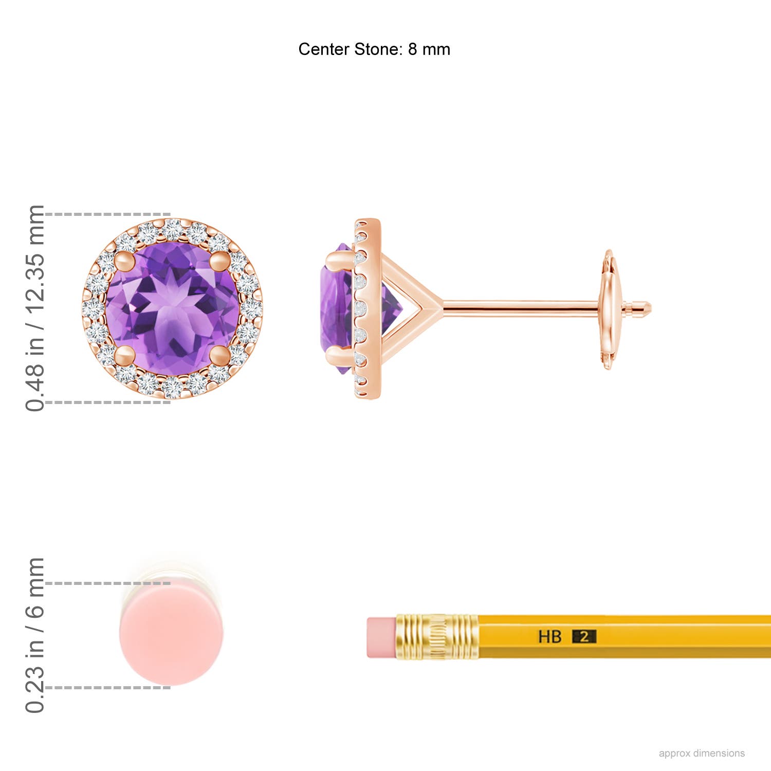 A - Amethyst / 3.96 CT / 14 KT Rose Gold