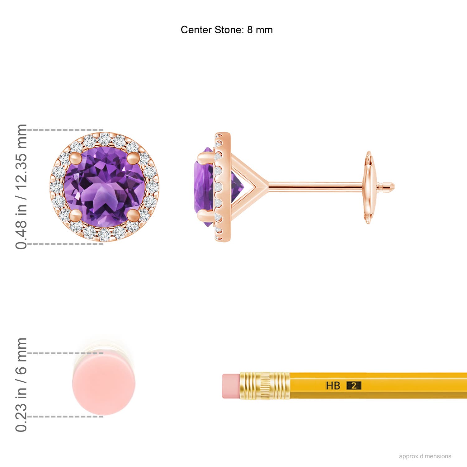 AA - Amethyst / 3.96 CT / 14 KT Rose Gold