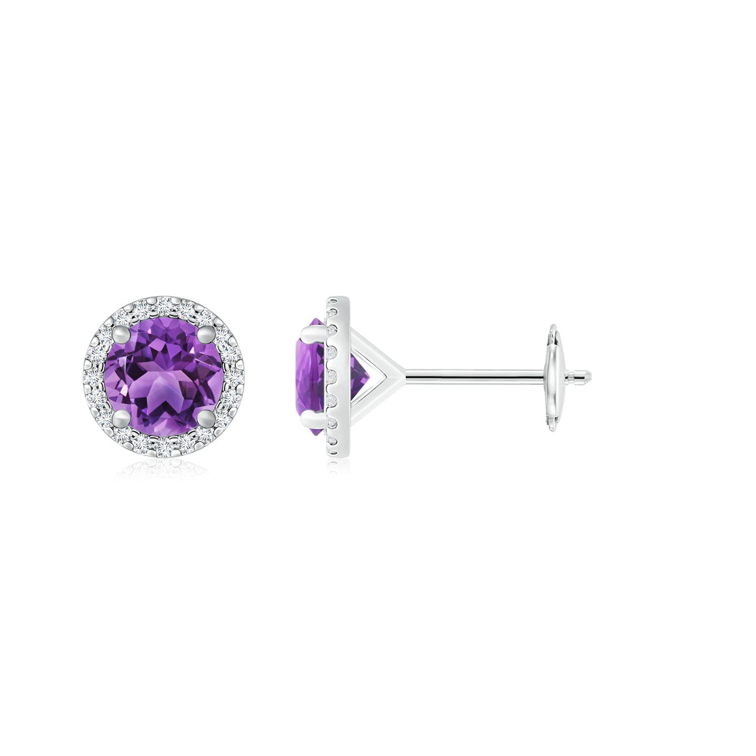 AA - Amethyst / 3.96 CT / 14 KT White Gold