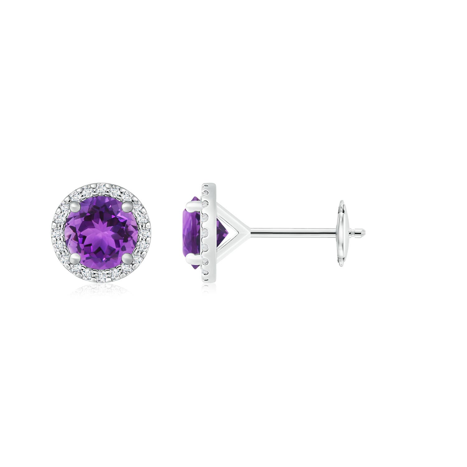 AAA - Amethyst / 3.96 CT / 14 KT White Gold