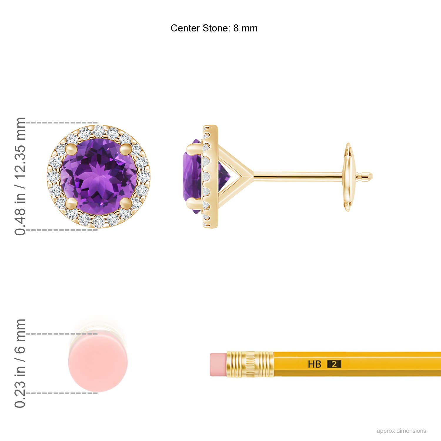 AAA - Amethyst / 3.96 CT / 14 KT Yellow Gold