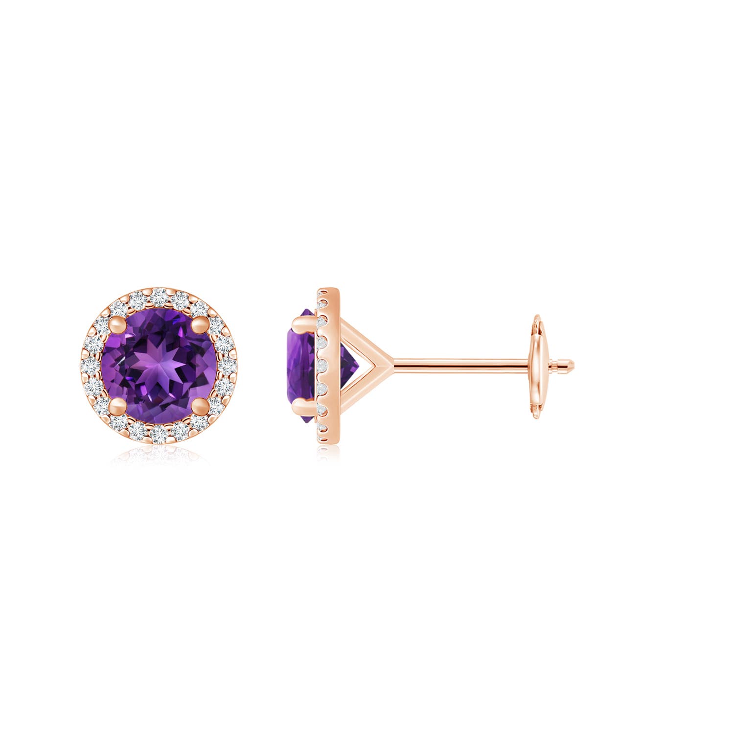 AAAA - Amethyst / 3.96 CT / 14 KT Rose Gold