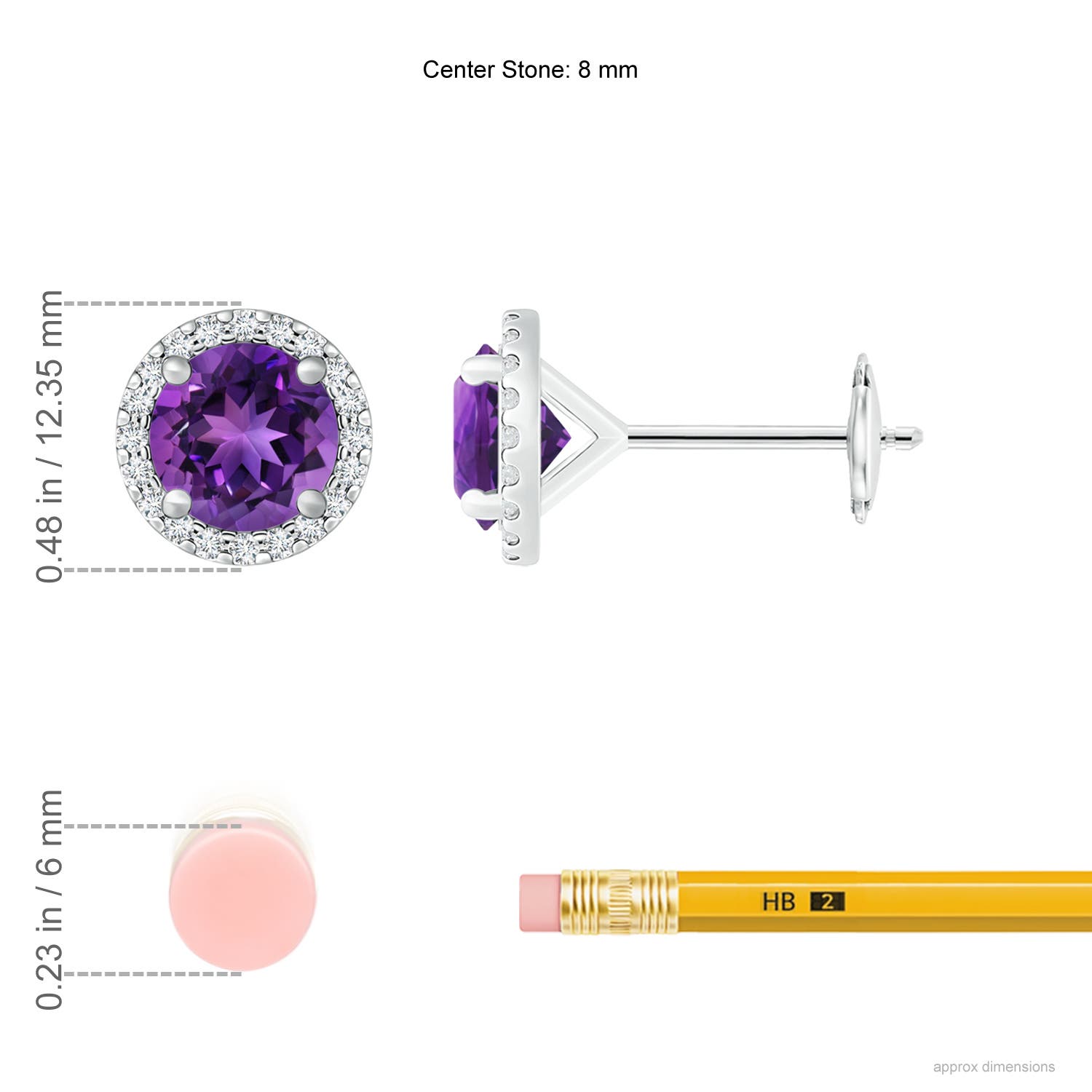 AAAA - Amethyst / 3.96 CT / 14 KT White Gold