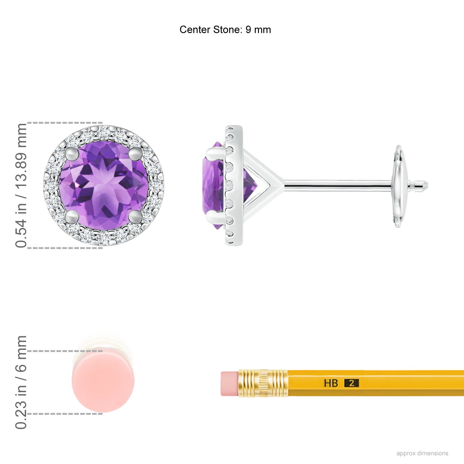 A - Amethyst / 5.74 CT / 14 KT White Gold