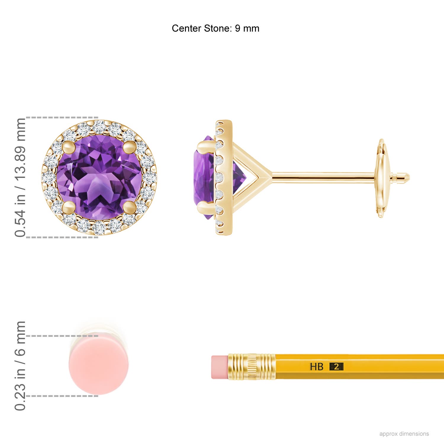 AA - Amethyst / 5.74 CT / 14 KT Yellow Gold