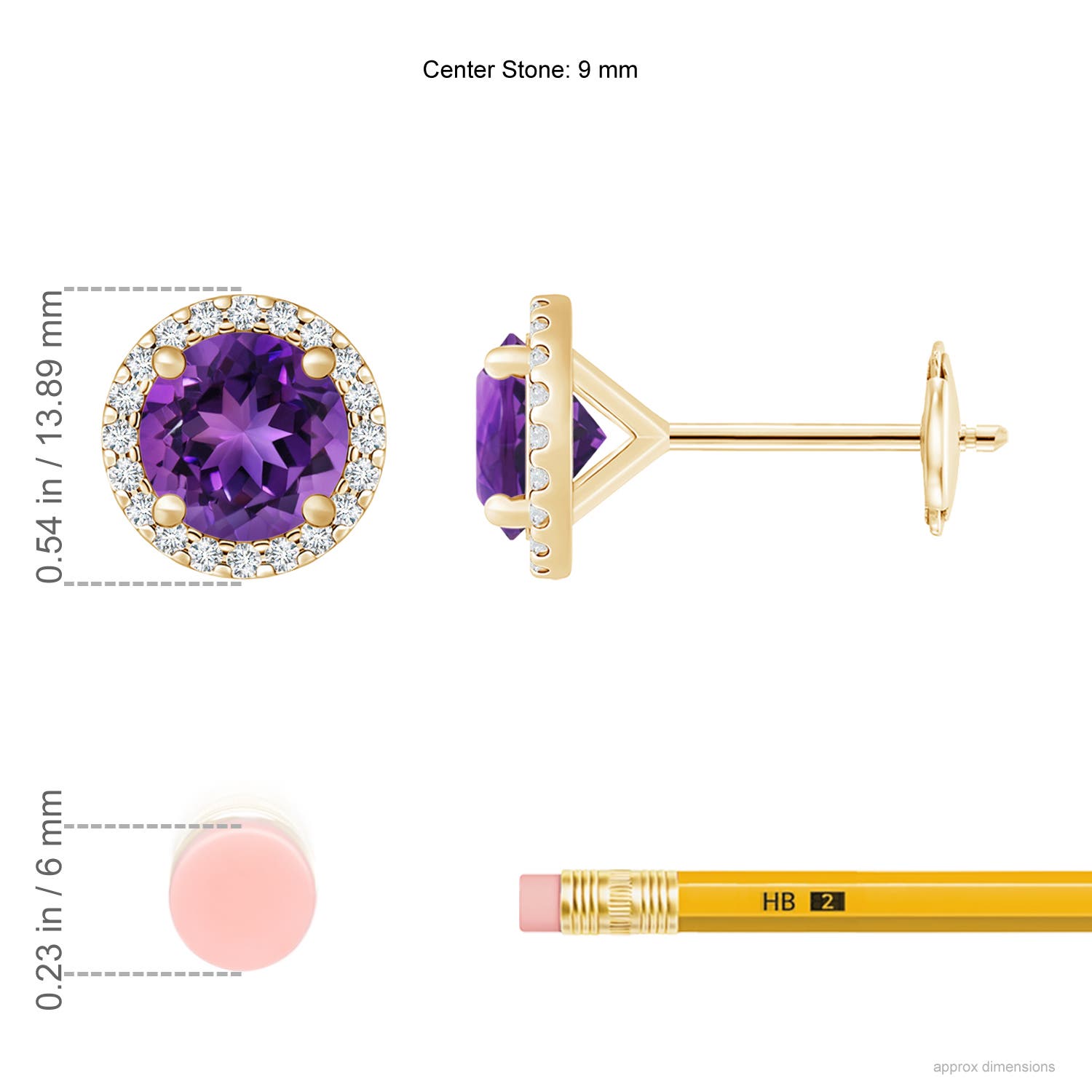 AAAA - Amethyst / 5.74 CT / 14 KT Yellow Gold