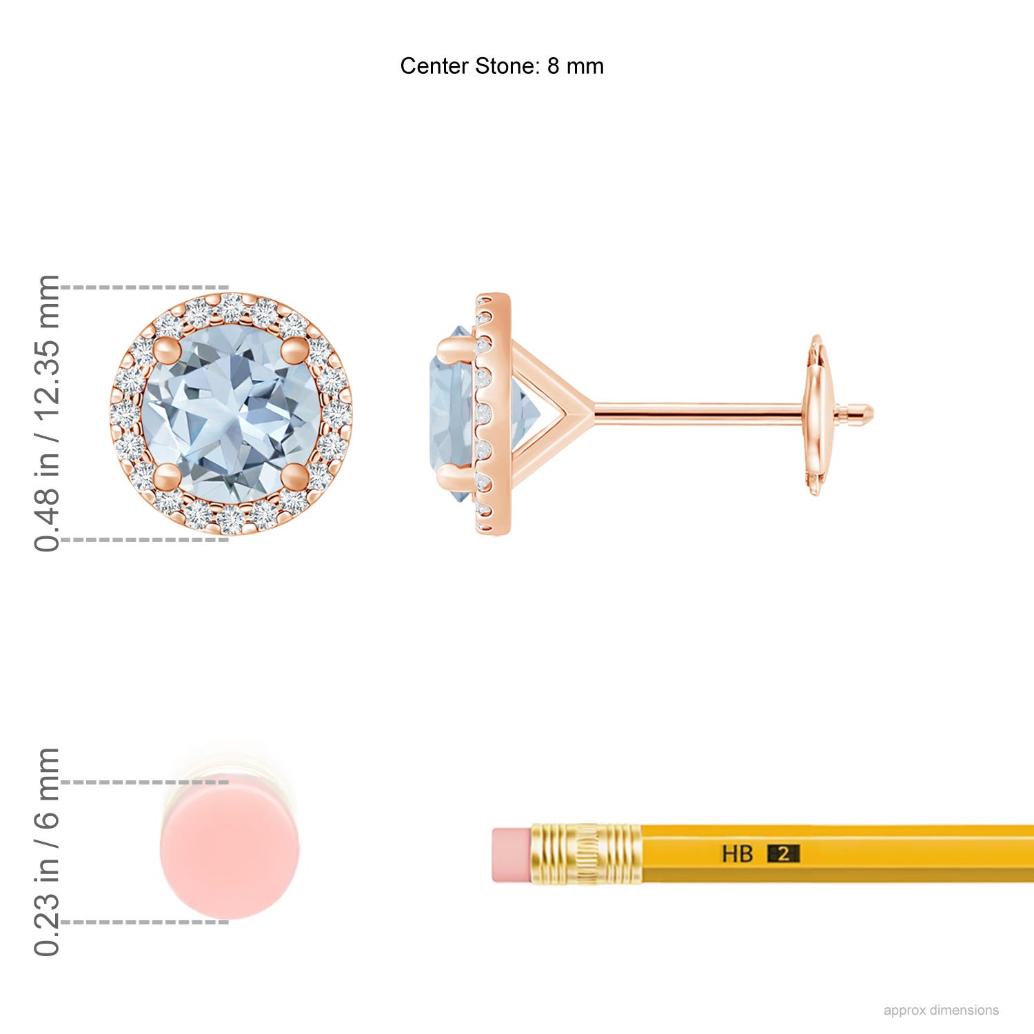 A - Aquamarine / 3.76 CT / 14 KT Rose Gold