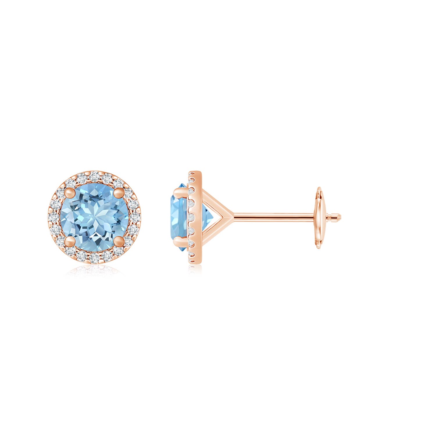 AAAA - Aquamarine / 3.76 CT / 14 KT Rose Gold