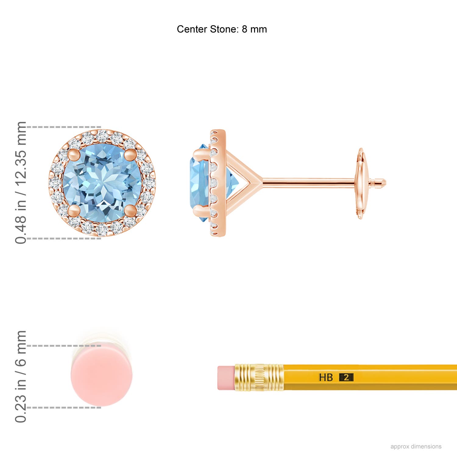 AAAA - Aquamarine / 3.76 CT / 14 KT Rose Gold