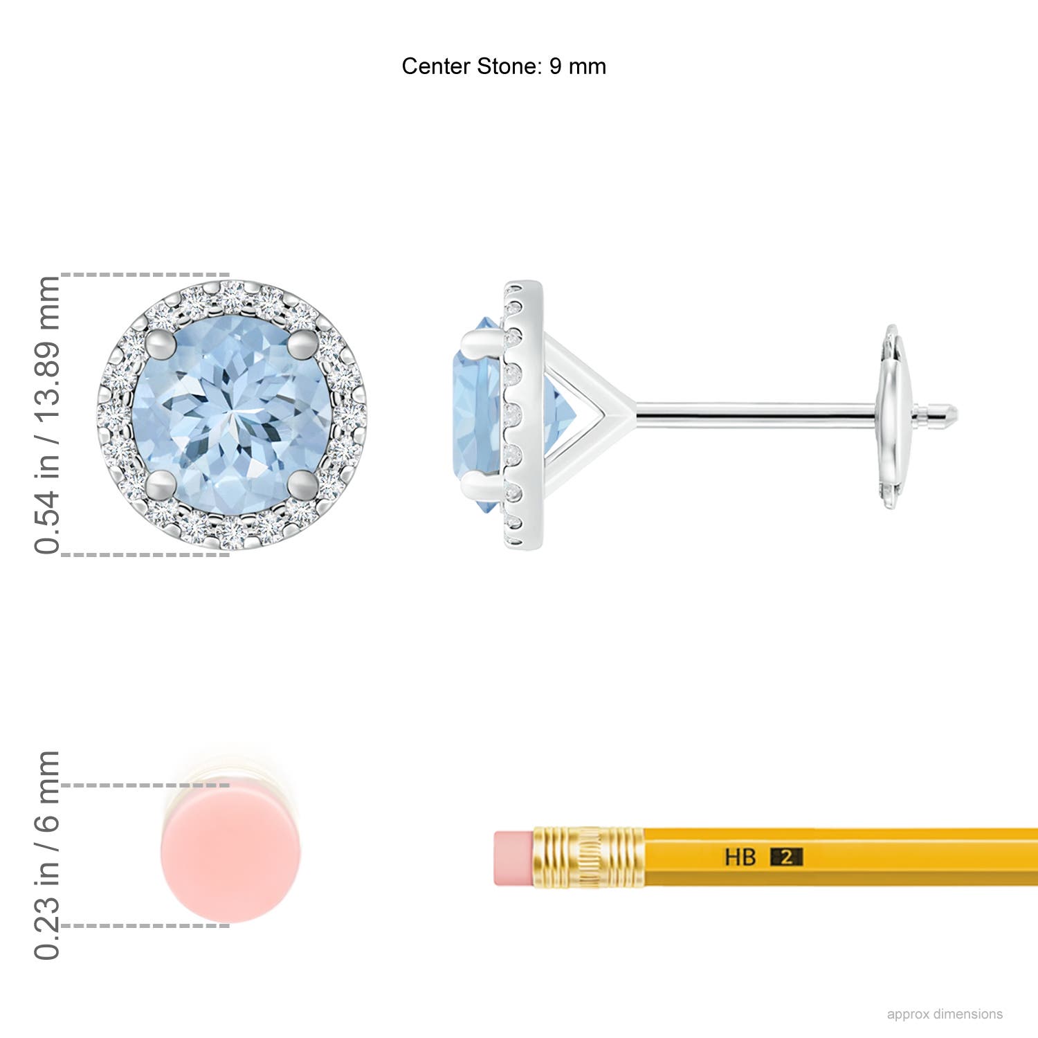 AA - Aquamarine / 5.44 CT / 14 KT White Gold