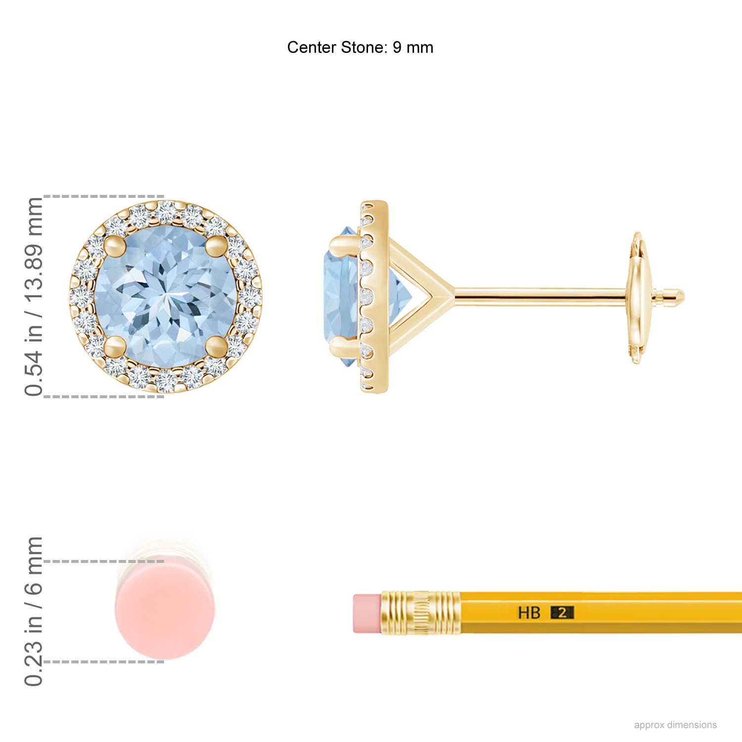 AA - Aquamarine / 5.44 CT / 14 KT Yellow Gold