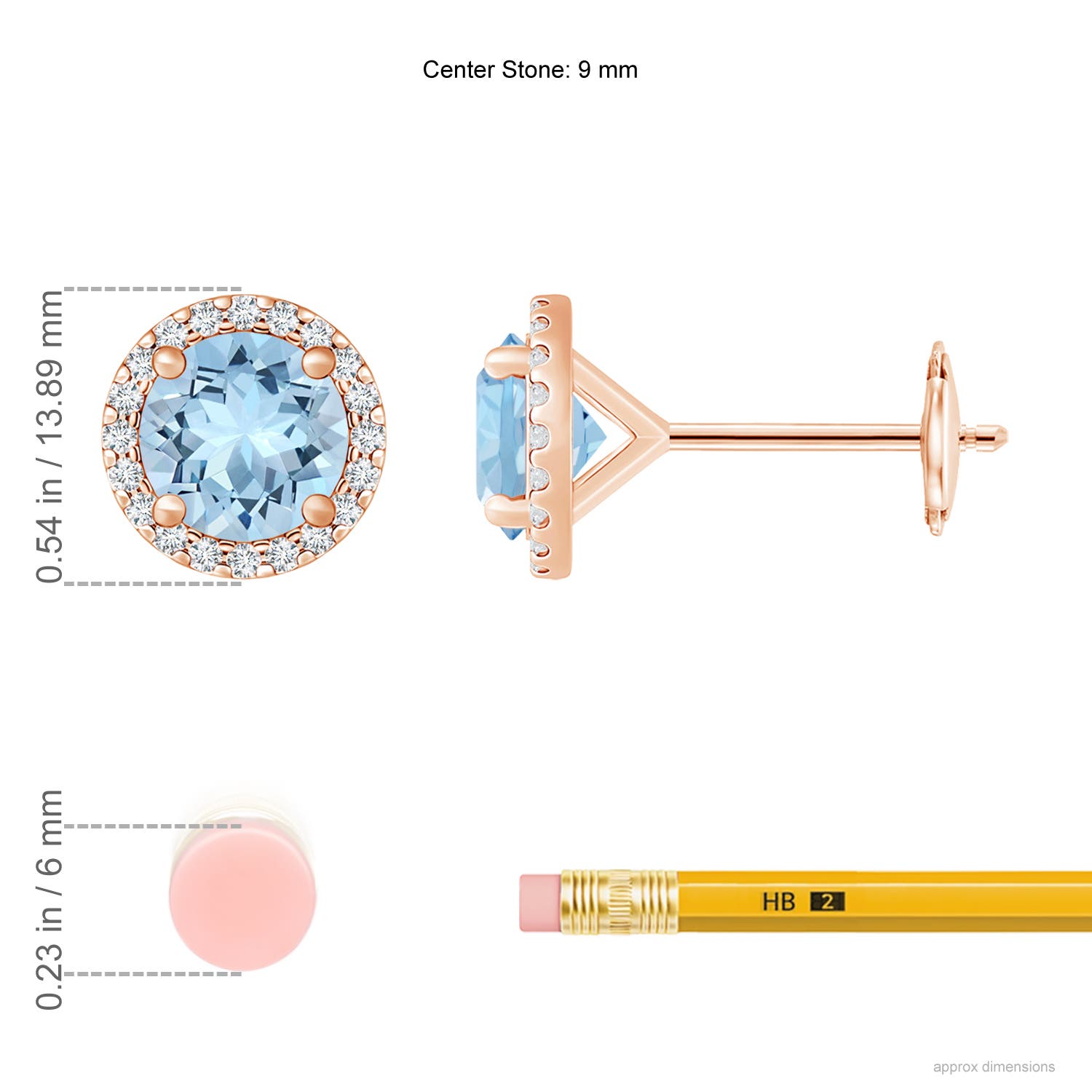 AAA - Aquamarine / 5.44 CT / 14 KT Rose Gold