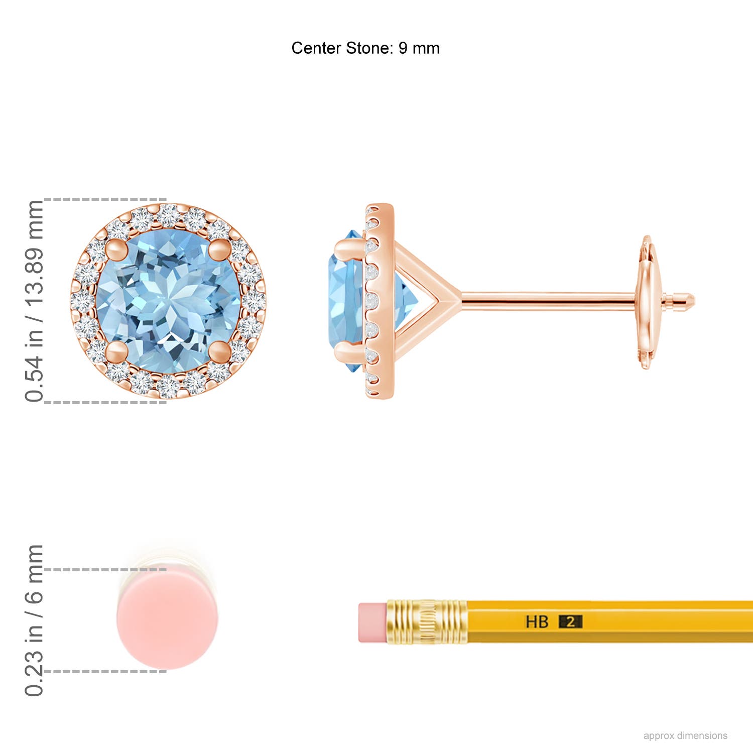 AAAA - Aquamarine / 5.44 CT / 14 KT Rose Gold