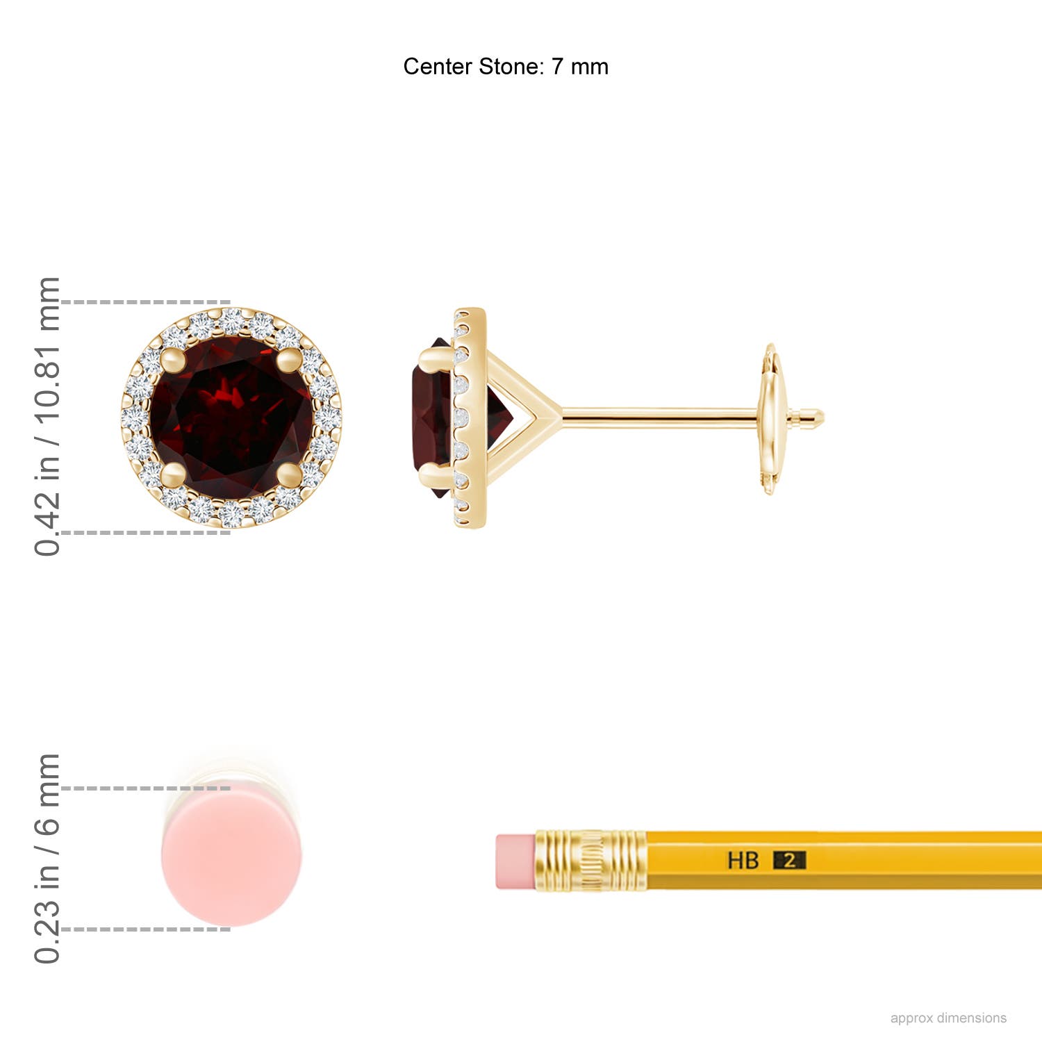 A - Garnet / 3.4 CT / 14 KT Yellow Gold