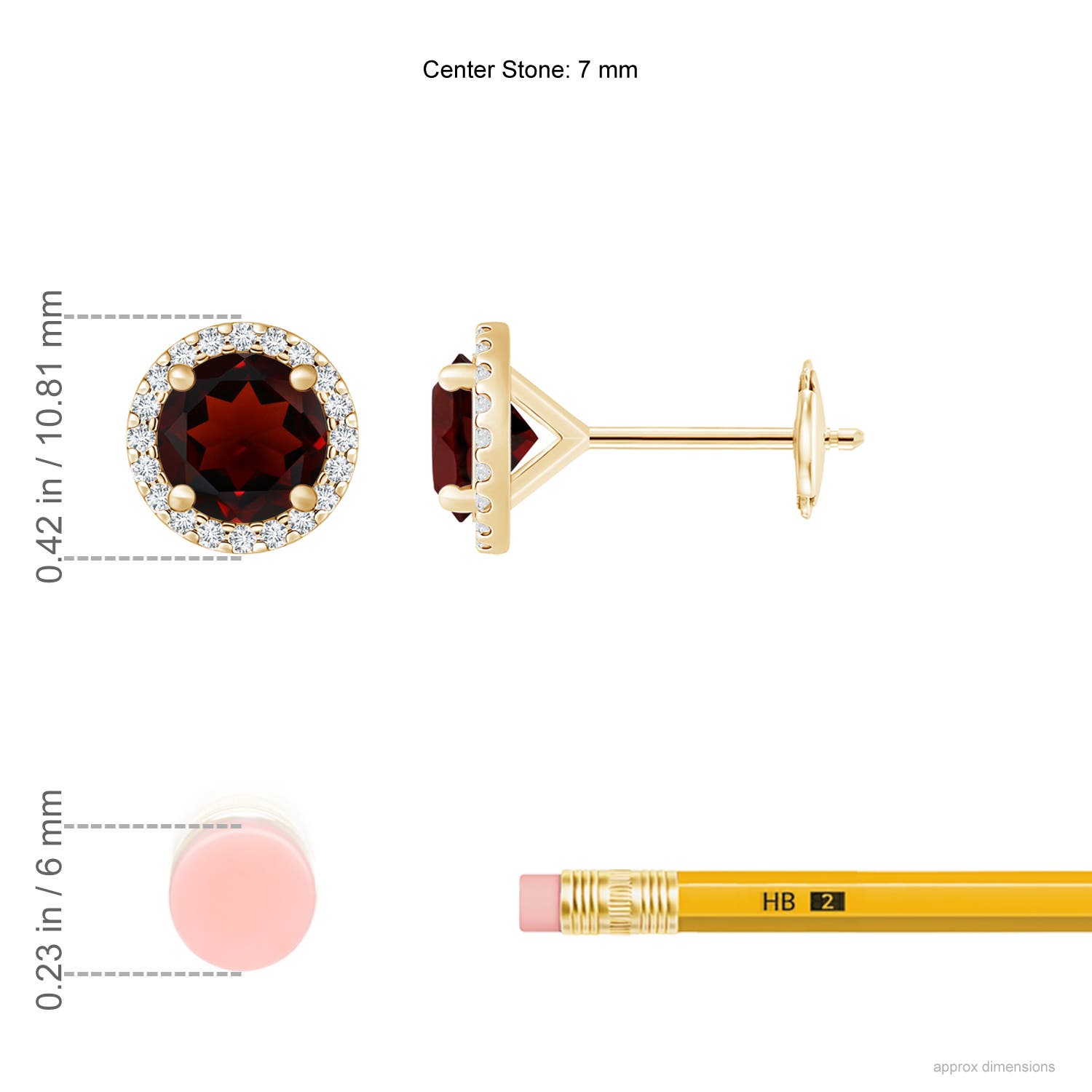 AA - Garnet / 3.4 CT / 14 KT Yellow Gold