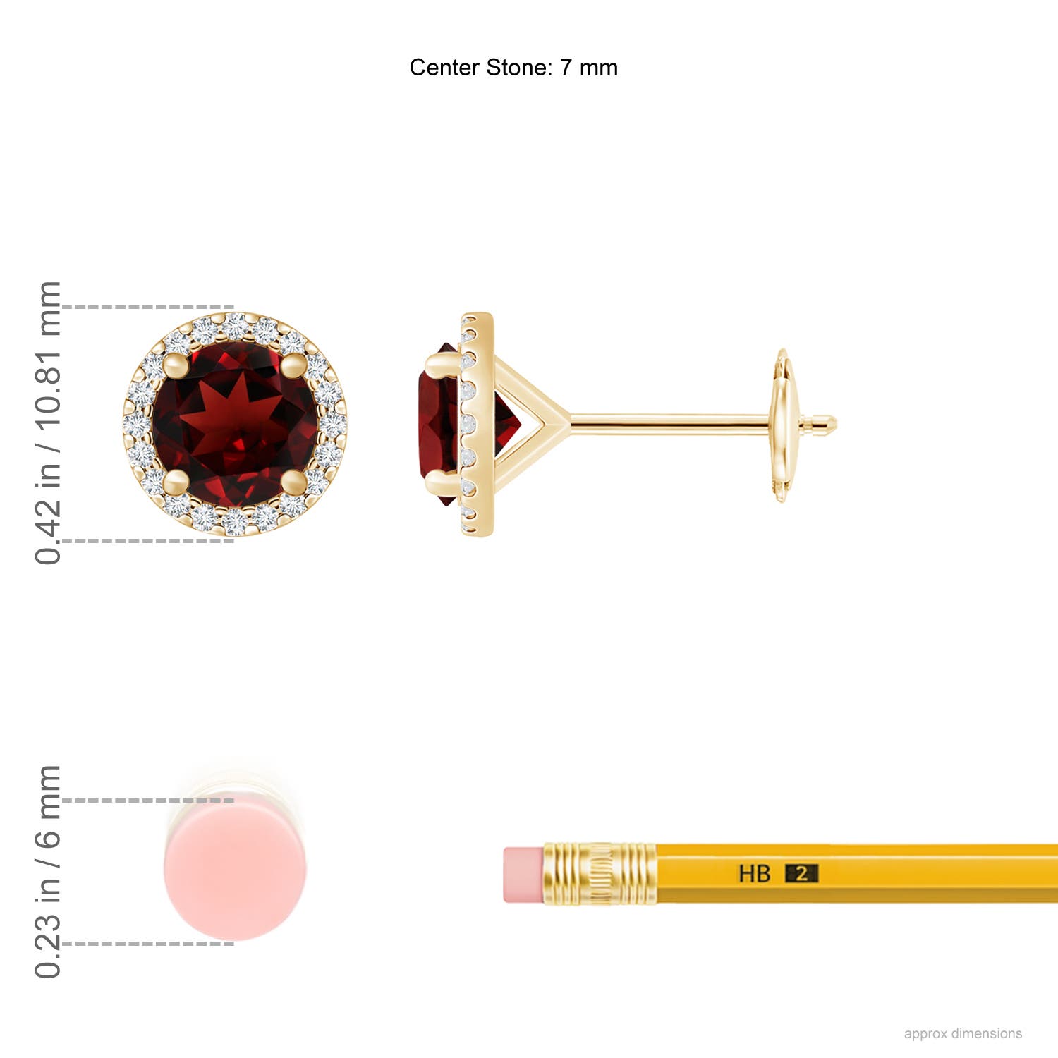 AAA - Garnet / 3.4 CT / 14 KT Yellow Gold