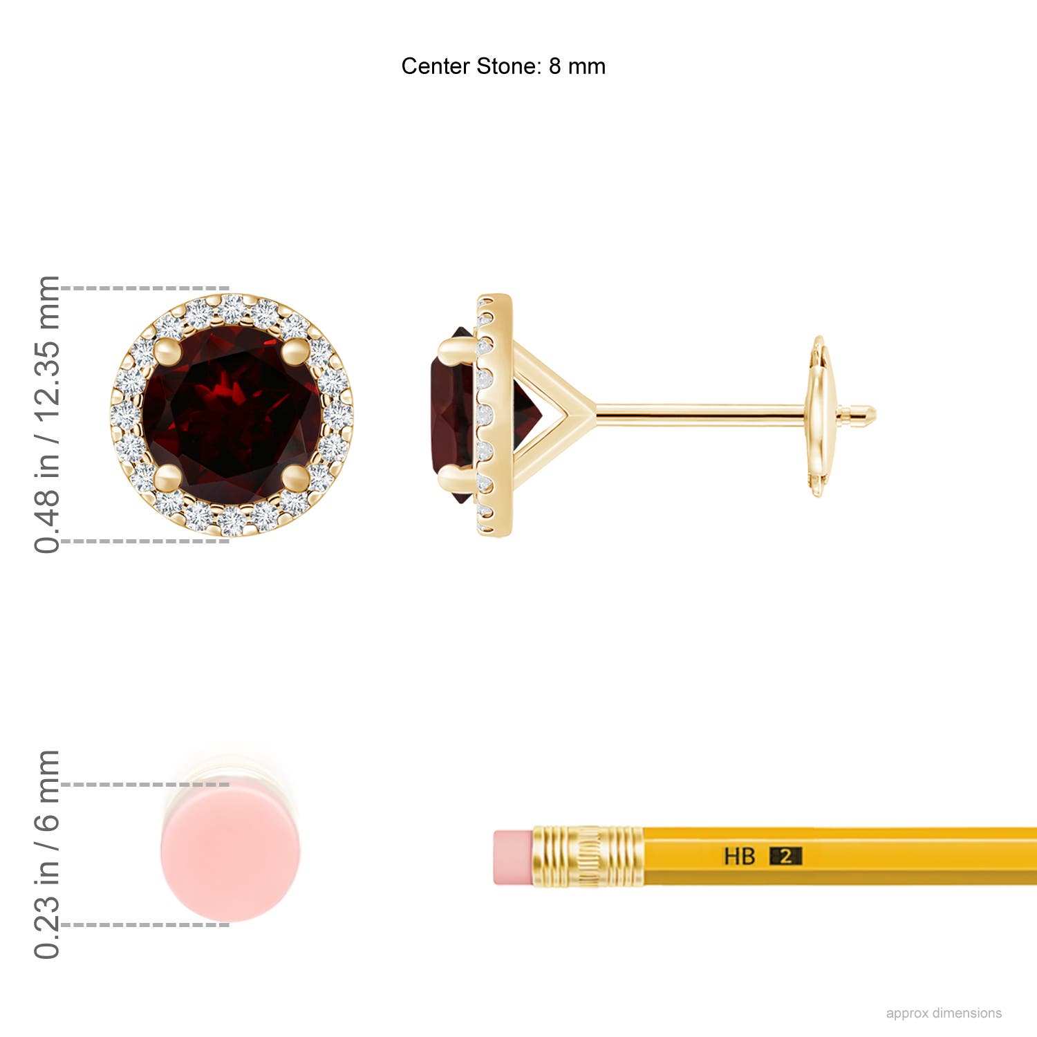 A - Garnet / 4.96 CT / 14 KT Yellow Gold