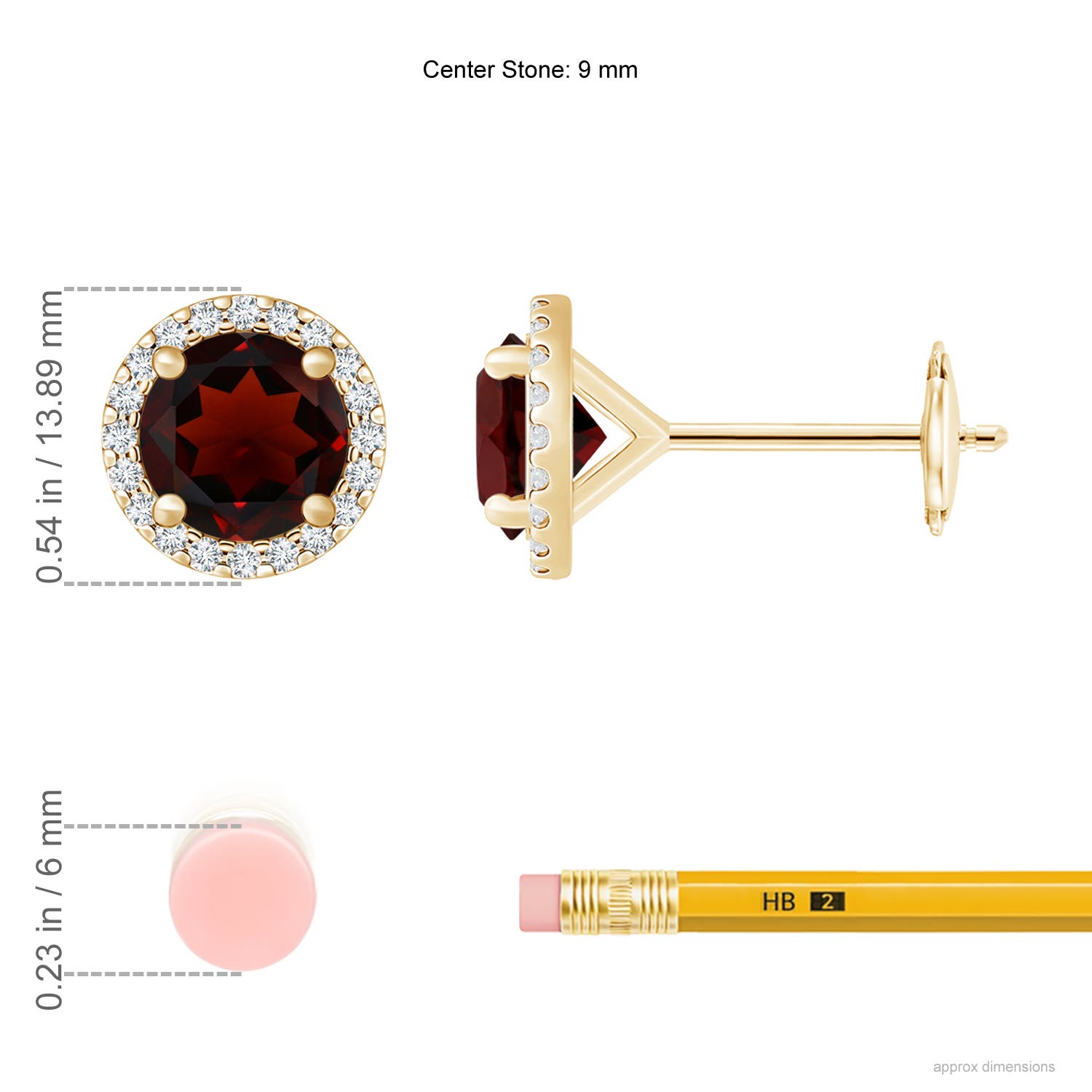 AA - Garnet / 7.24 CT / 14 KT Yellow Gold