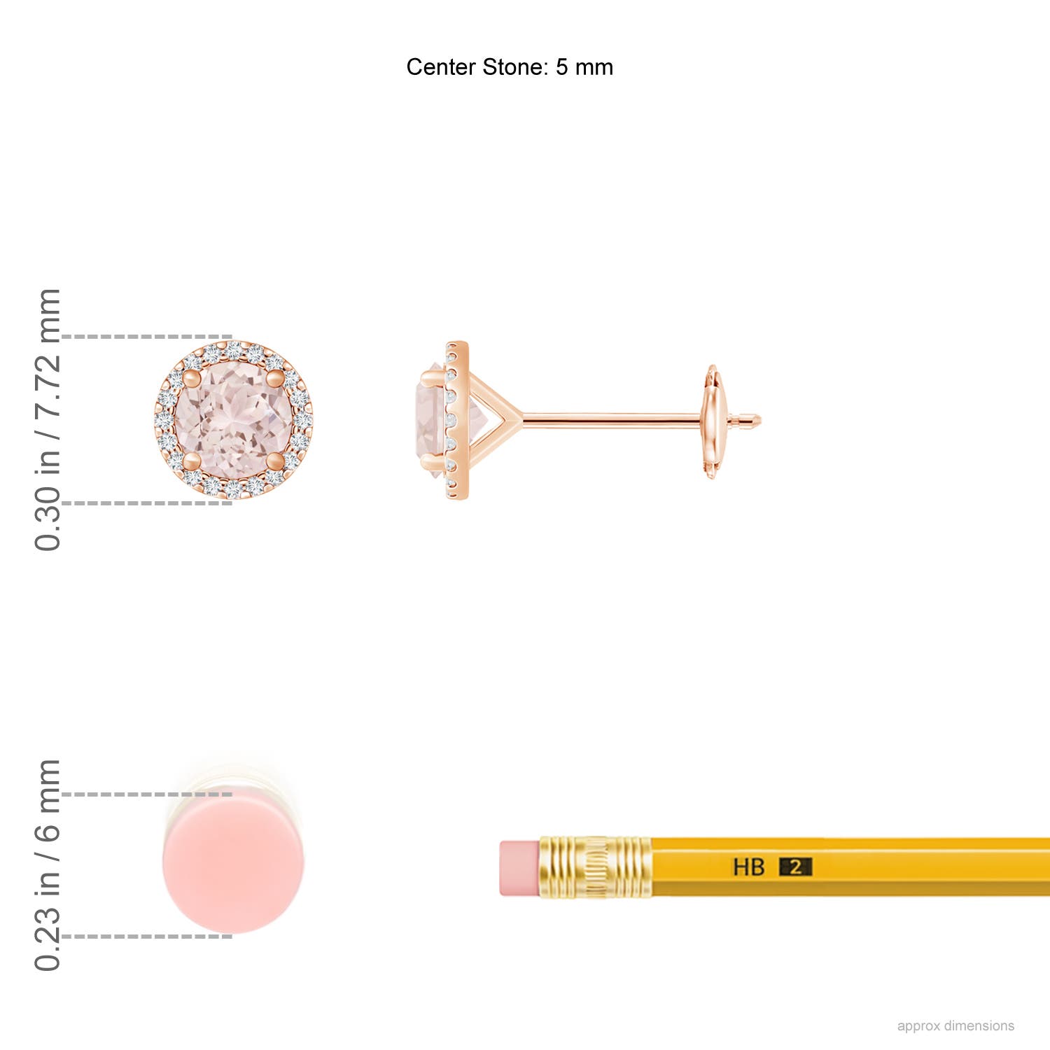 A - Morganite / 0.96 CT / 14 KT Rose Gold