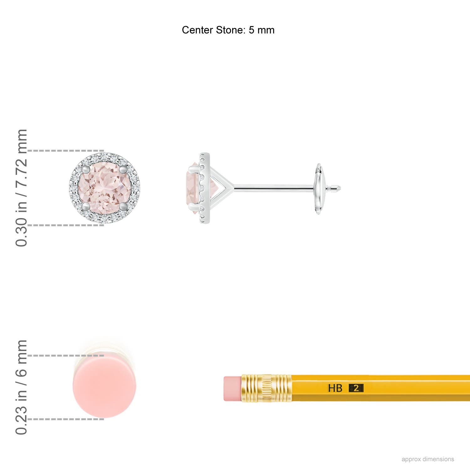 A - Morganite / 0.96 CT / 14 KT White Gold