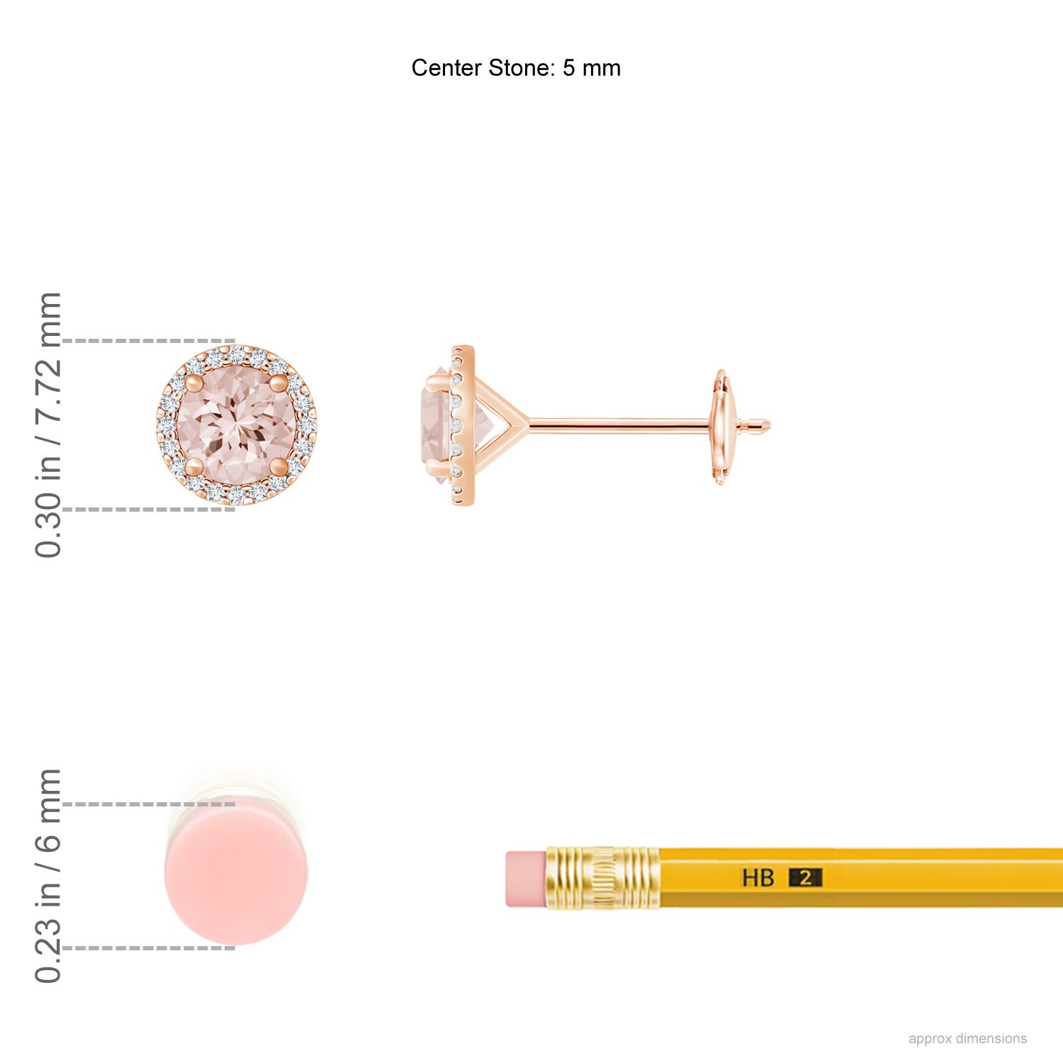 AA - Morganite / 0.96 CT / 14 KT Rose Gold