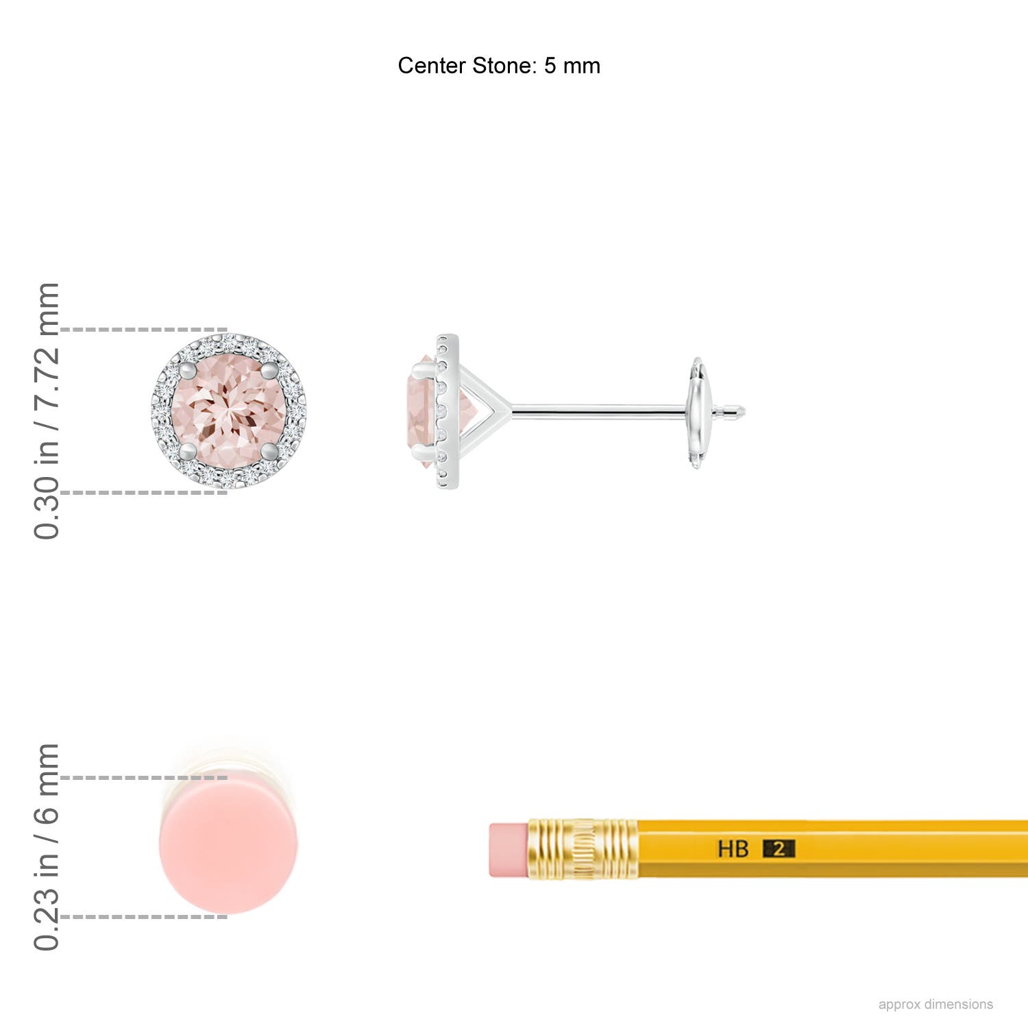 AA - Morganite / 0.96 CT / 14 KT White Gold