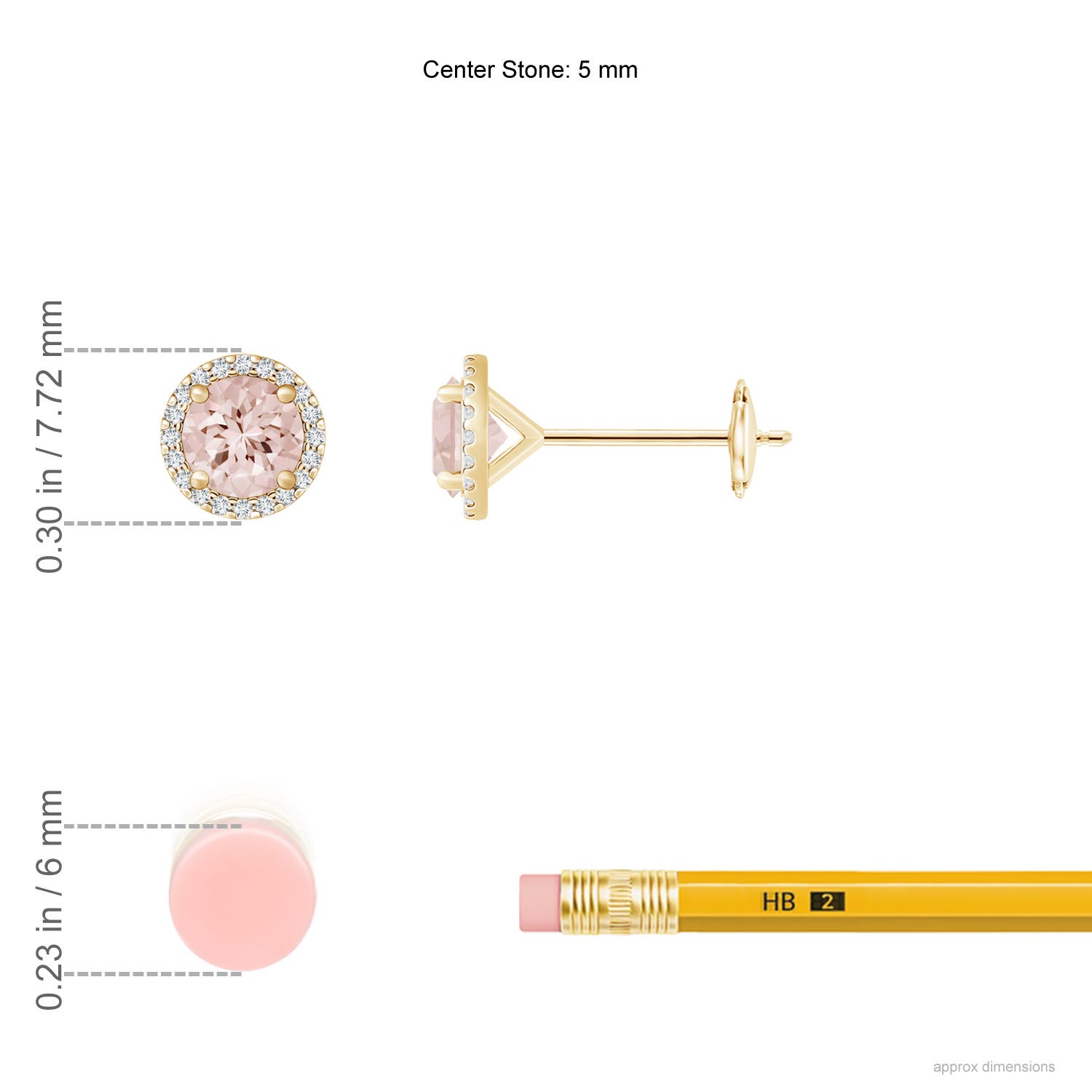 AA - Morganite / 0.96 CT / 14 KT Yellow Gold