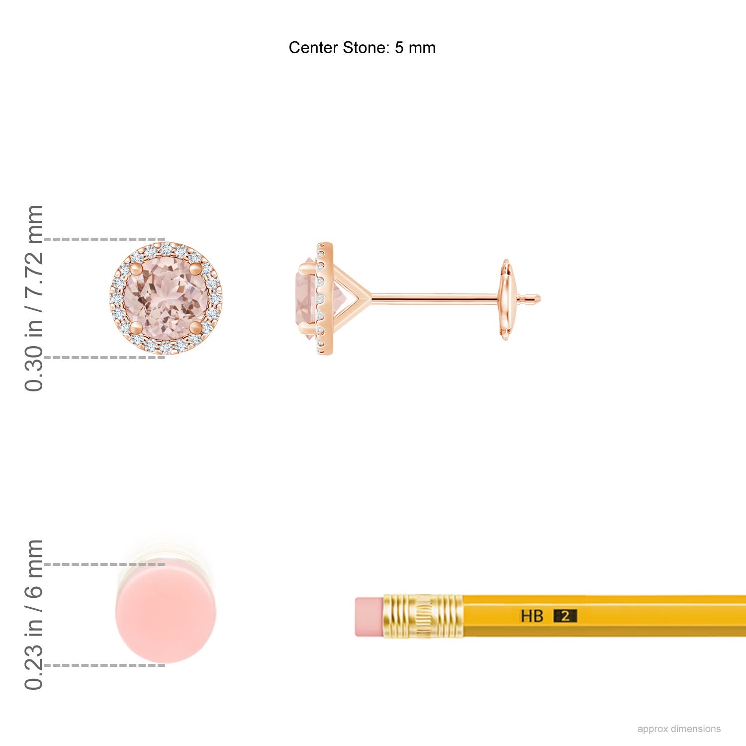 AAA - Morganite / 0.96 CT / 14 KT Rose Gold