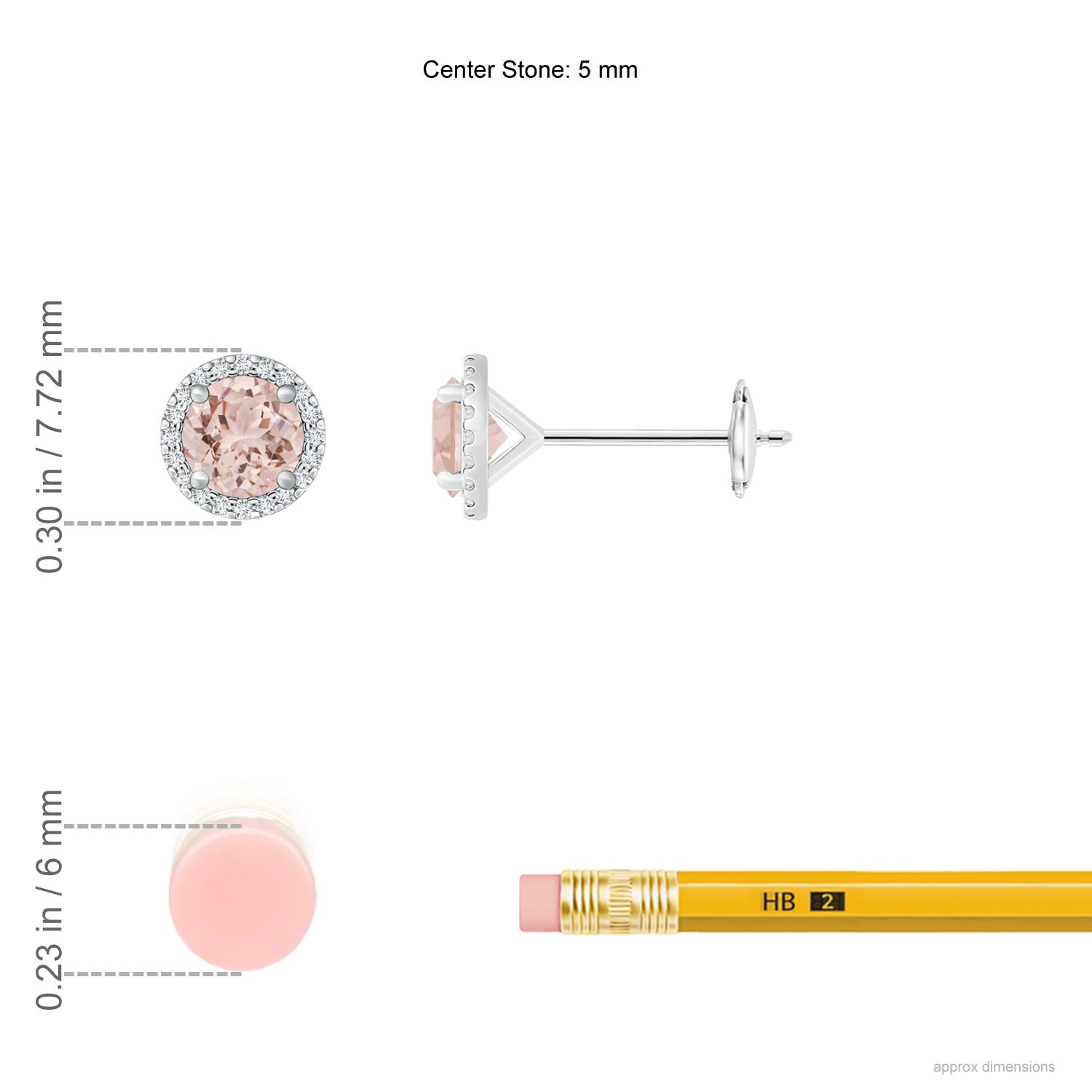 AAA - Morganite / 0.96 CT / 14 KT White Gold